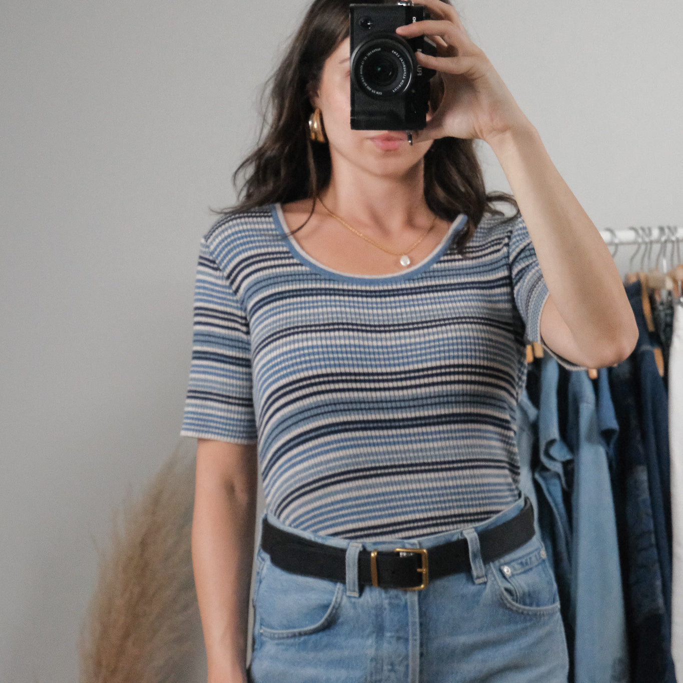 Made in Canada x Vintage x Cotton Striped Shirt (M-L)