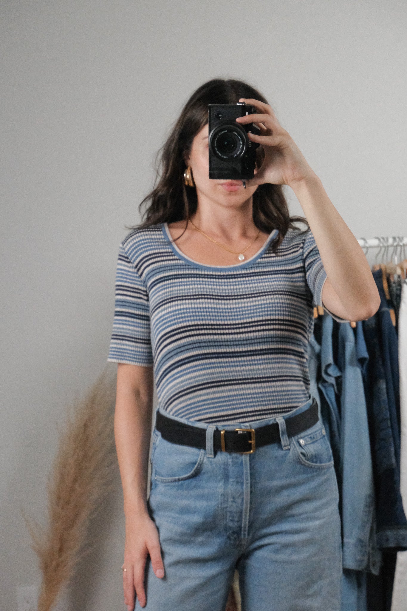 Made in Canada x Vintage x Cotton Striped Shirt (M-L)