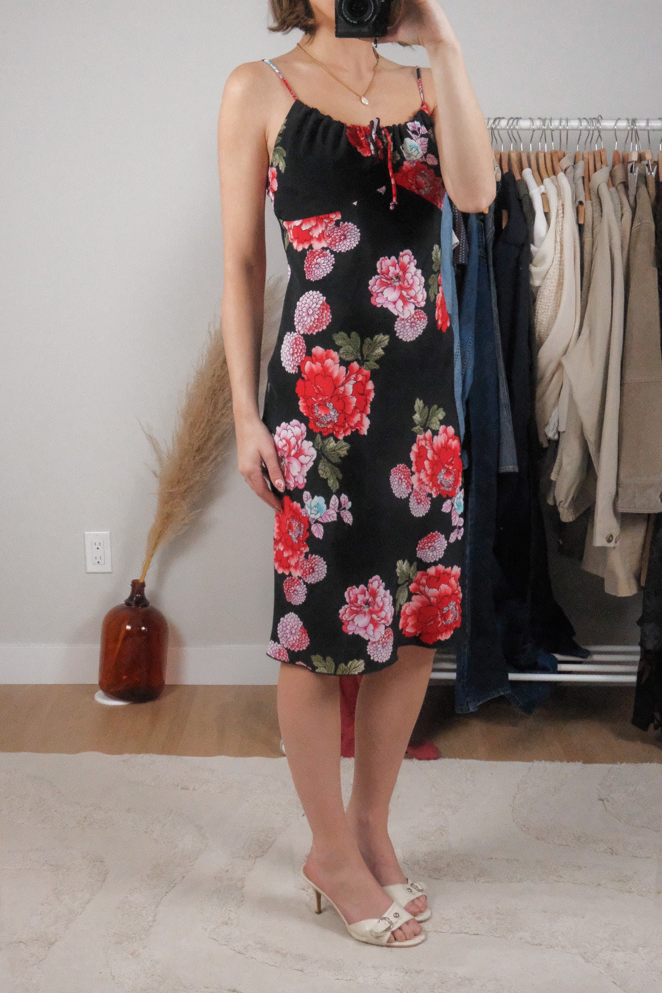 Made in Canada x Vintage x Floral Midi Dress (S)