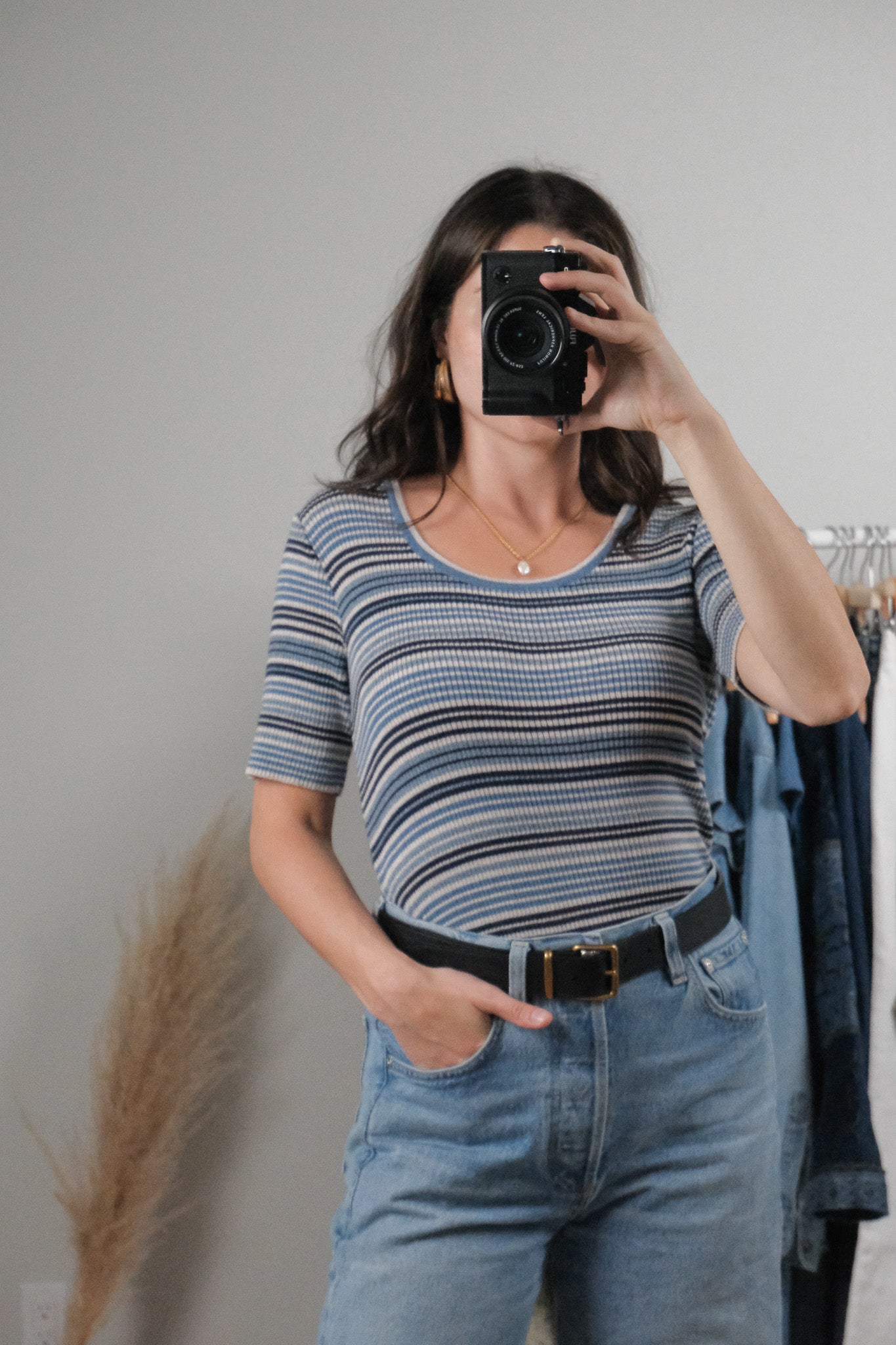 Made in Canada x Vintage x Cotton Striped Shirt (M-L)
