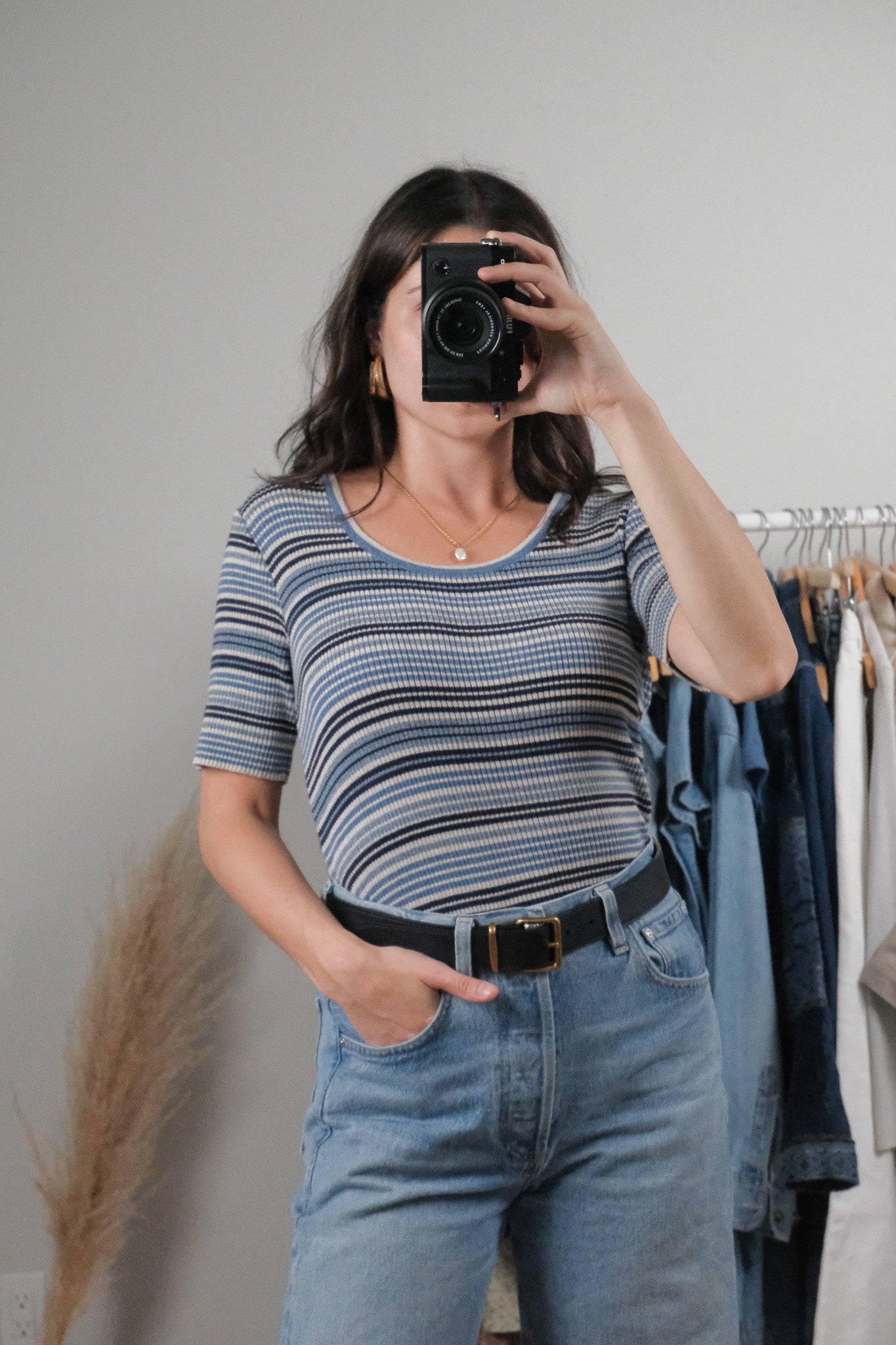 Made in Canada x Vintage x Cotton Striped Shirt (M-L)