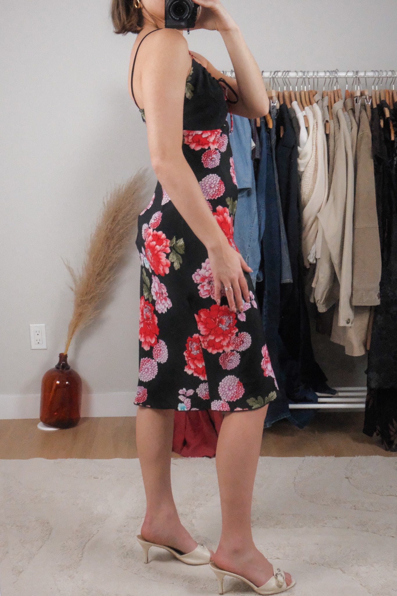 Made in Canada x Vintage x Floral Midi Dress (S)