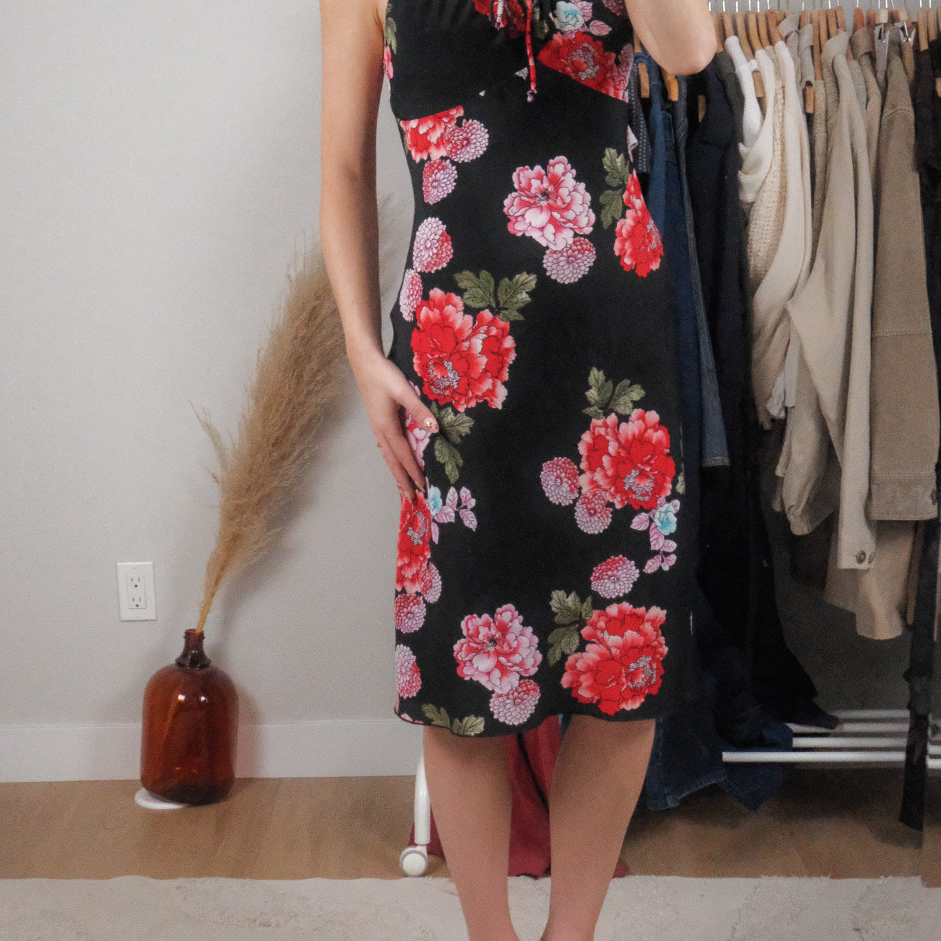 Made in Canada x Vintage x Floral Midi Dress (S)