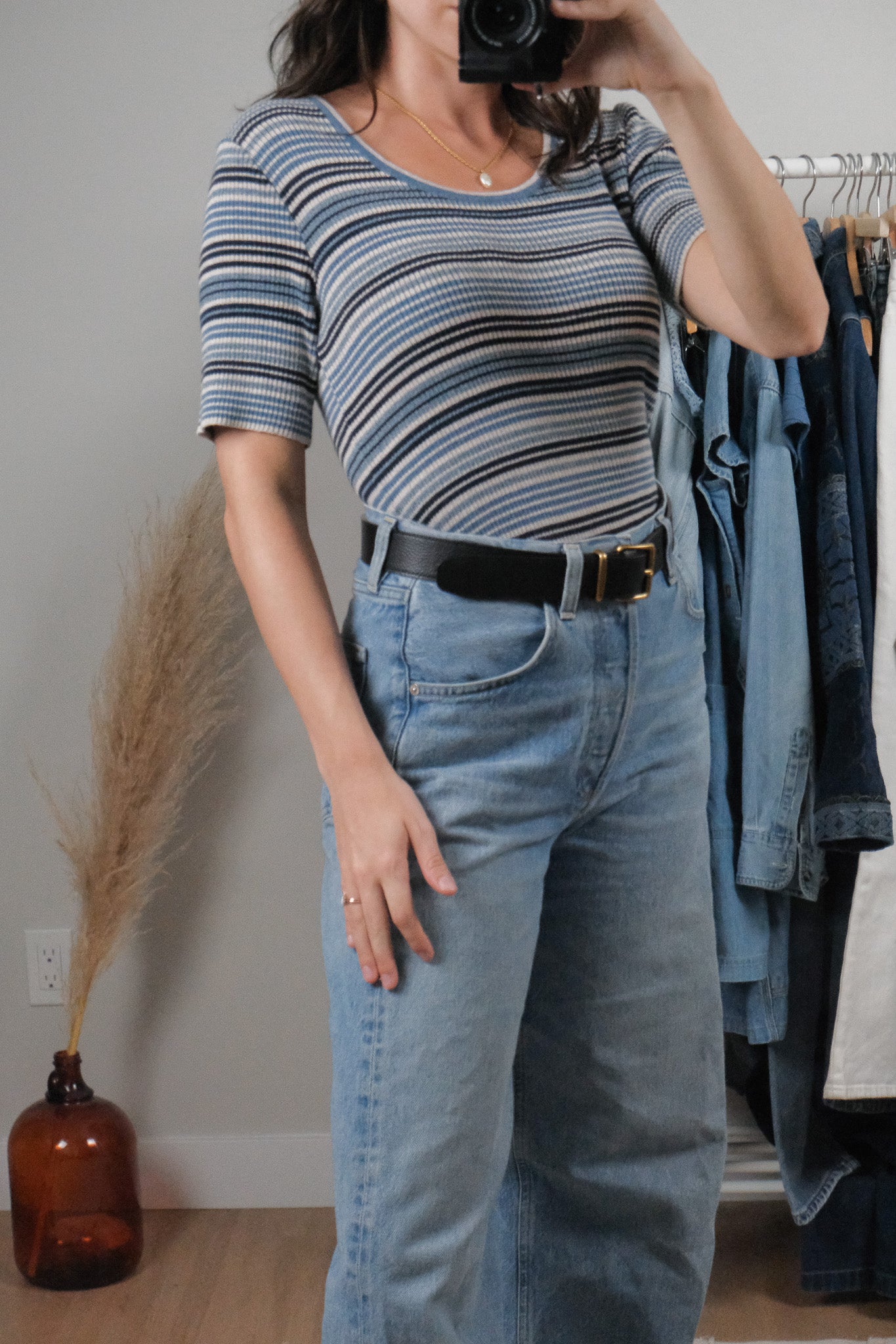 Made in Canada x Vintage x Cotton Striped Shirt (M-L)