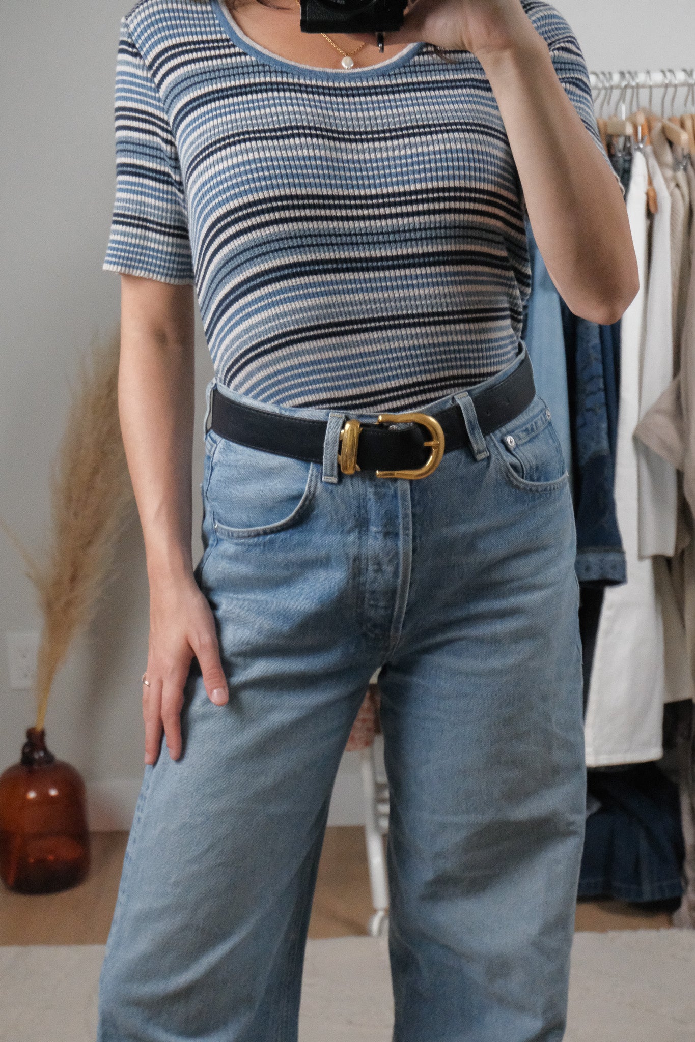 Vintage x Leather Belt (XS)