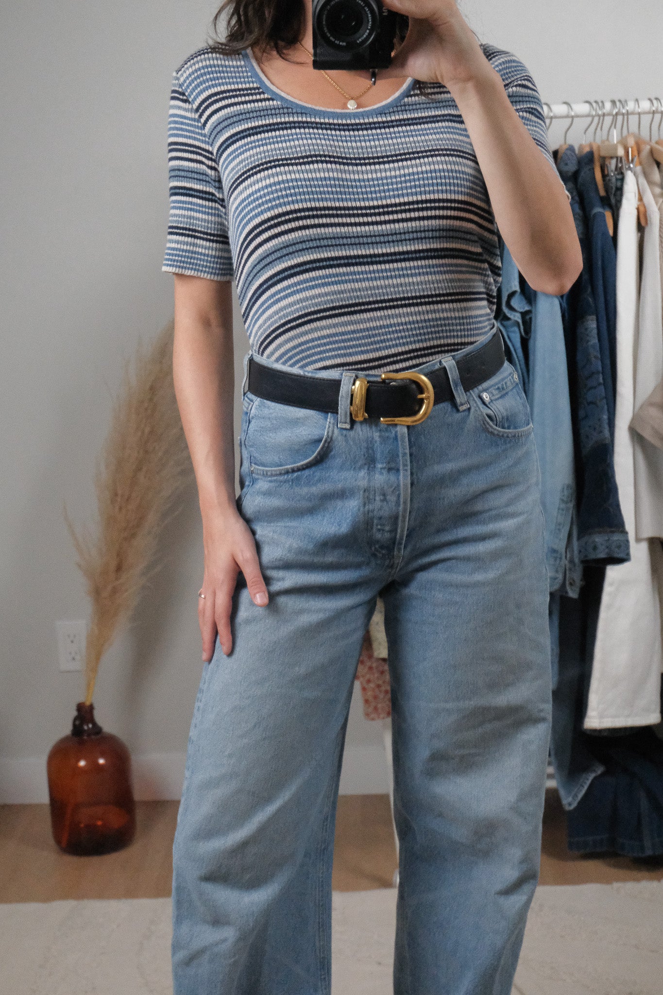 Vintage x Leather Belt (XS)