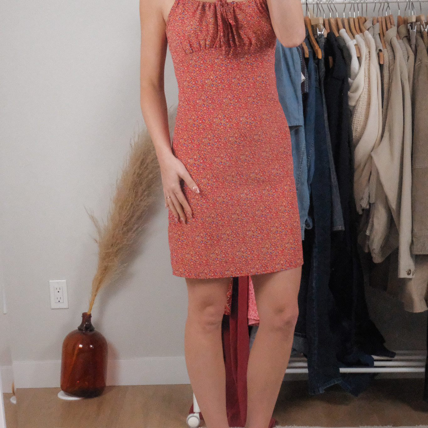 Made in Canada x Vintage x Floral Midi Dress (4)