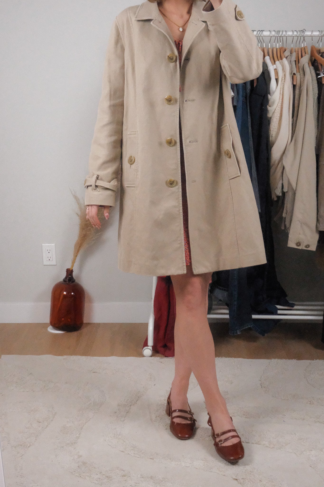 Vintage x Cotton Trench Coat (L)