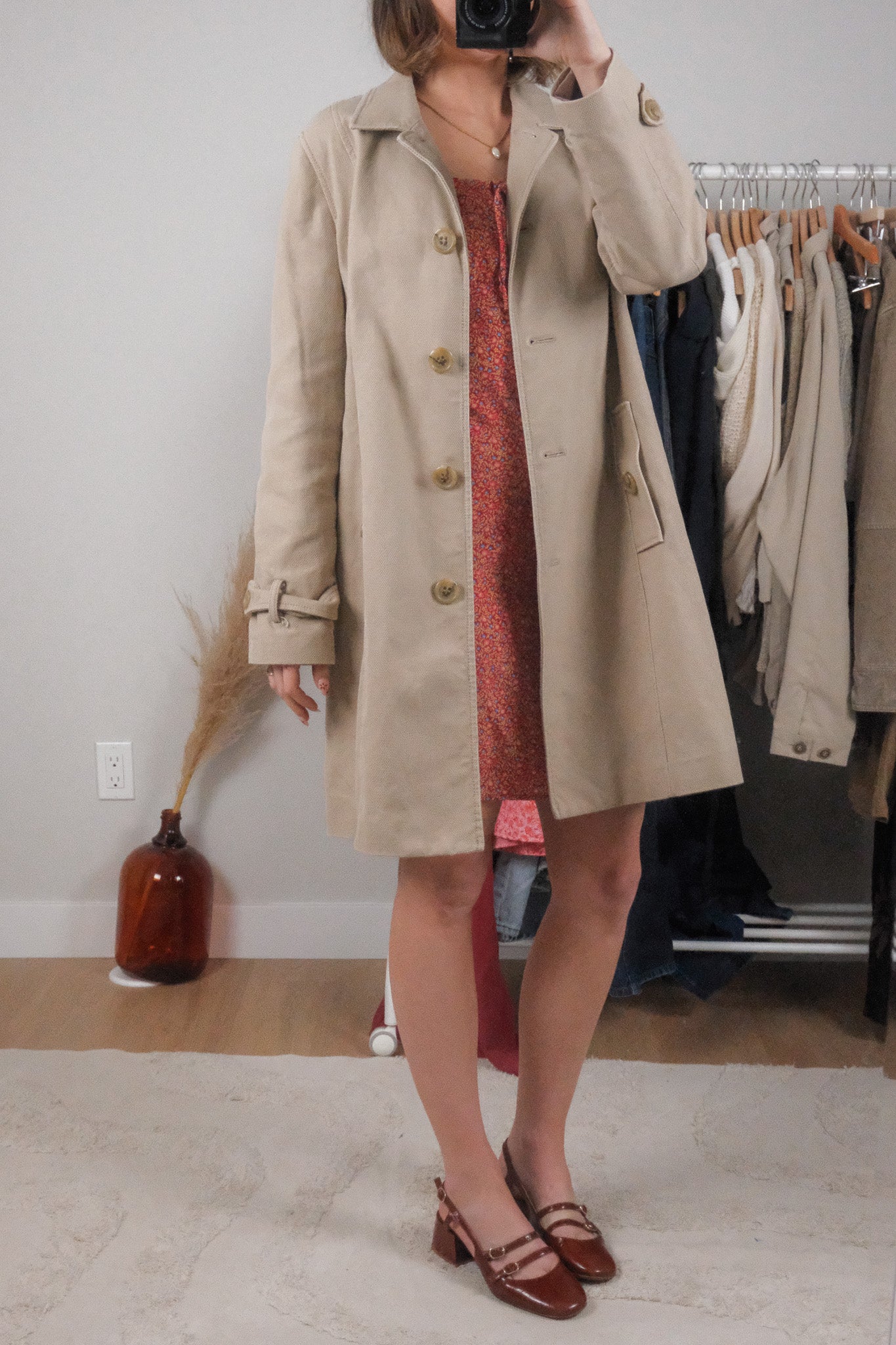Vintage x Cotton Trench Coat (L)