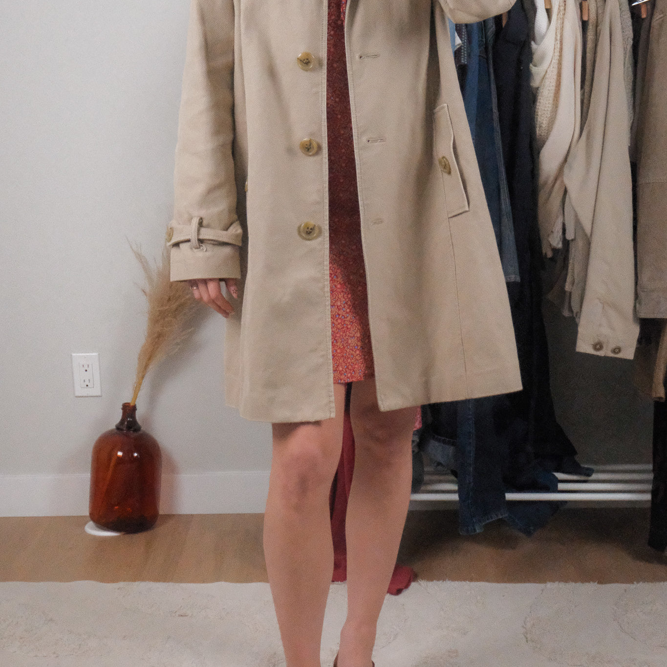Vintage x Cotton Trench Coat (L)