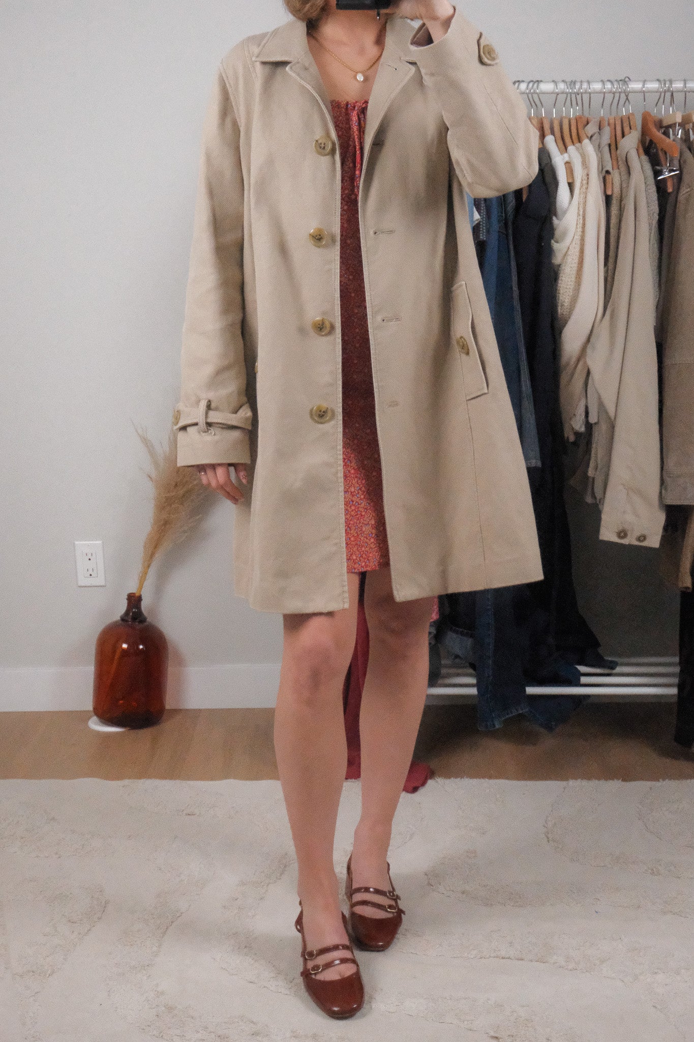Vintage x Cotton Trench Coat (L)