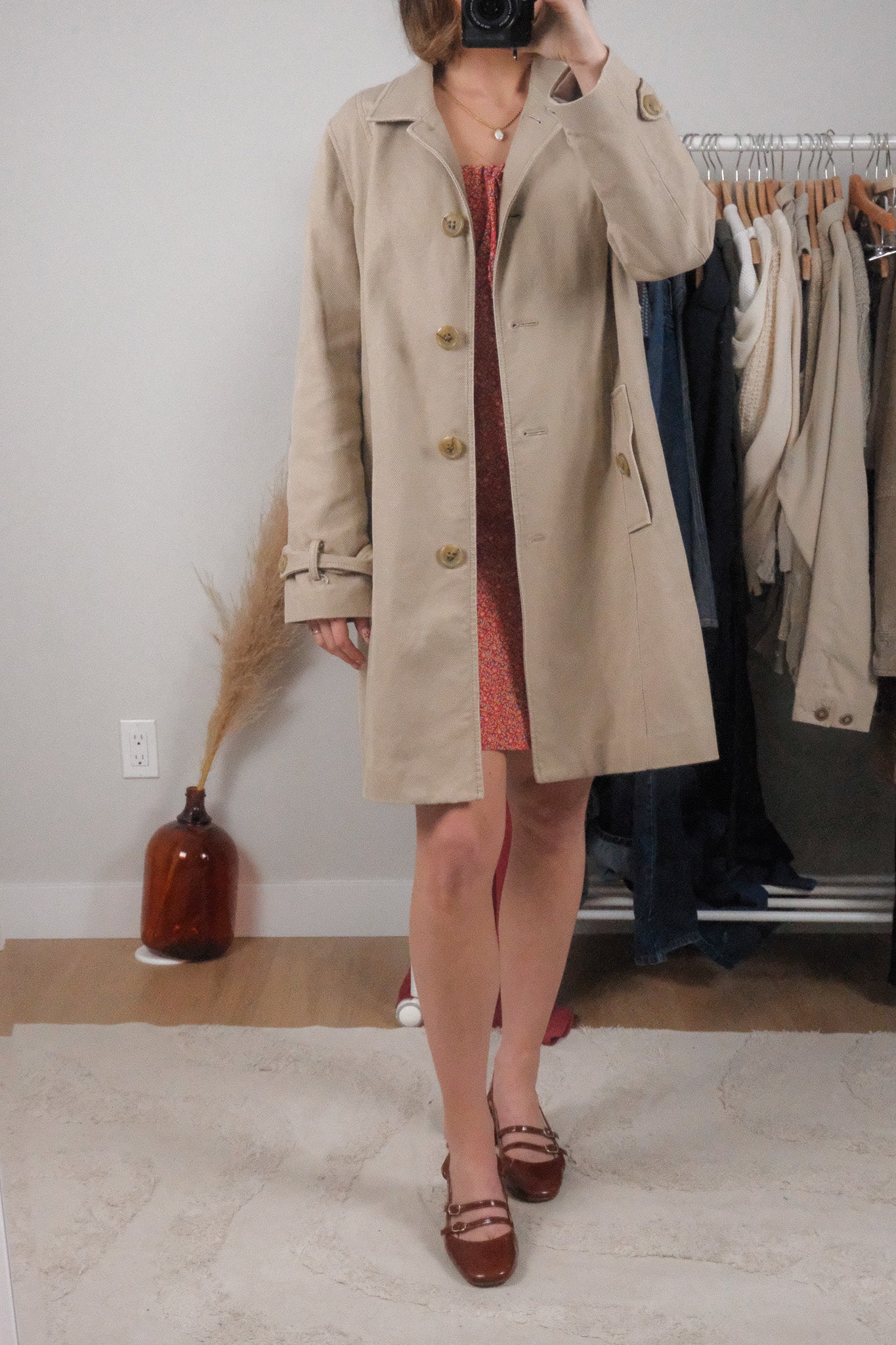 Vintage x Cotton Trench Coat (L)