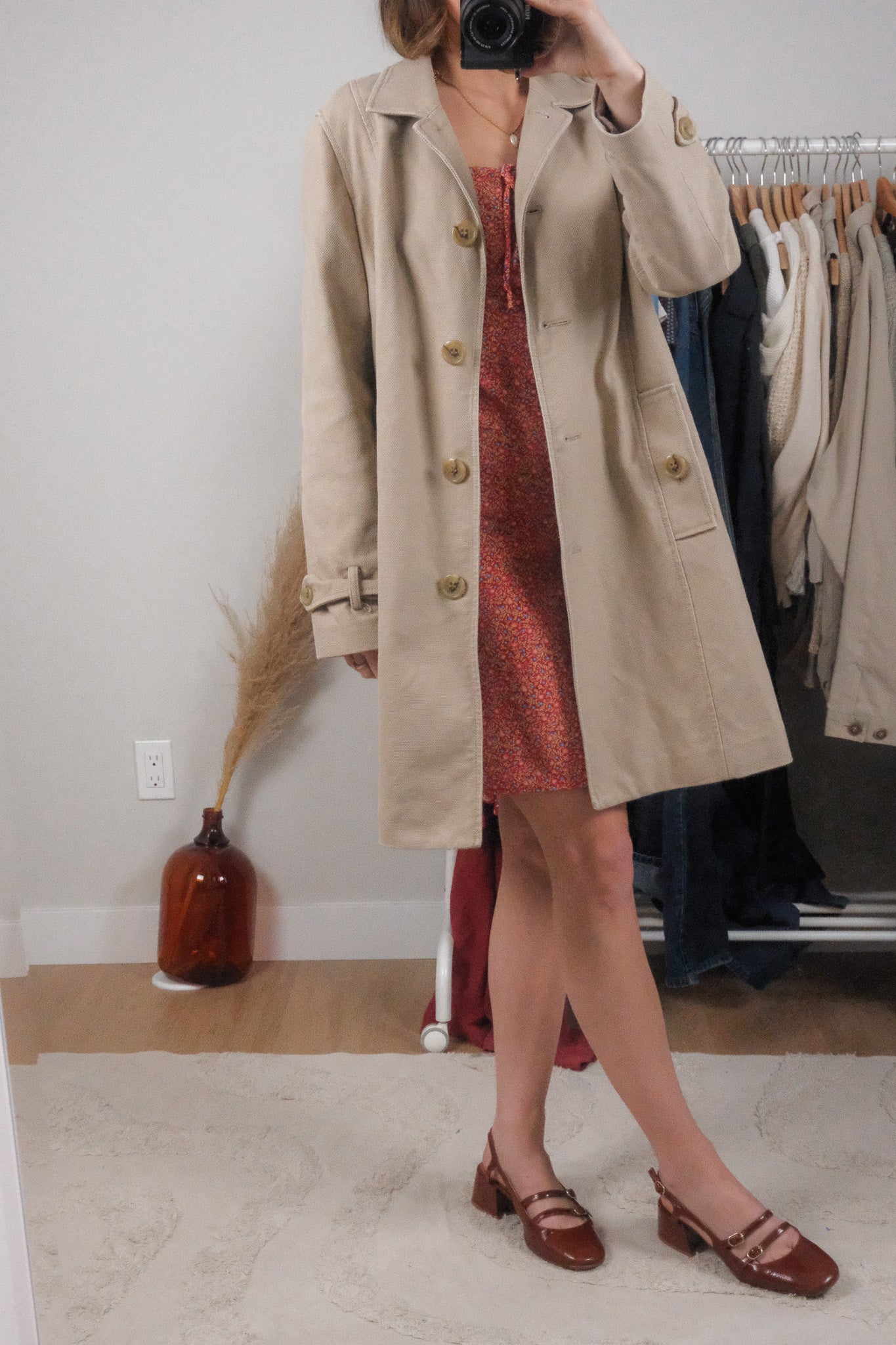 Vintage x Cotton Trench Coat (L)