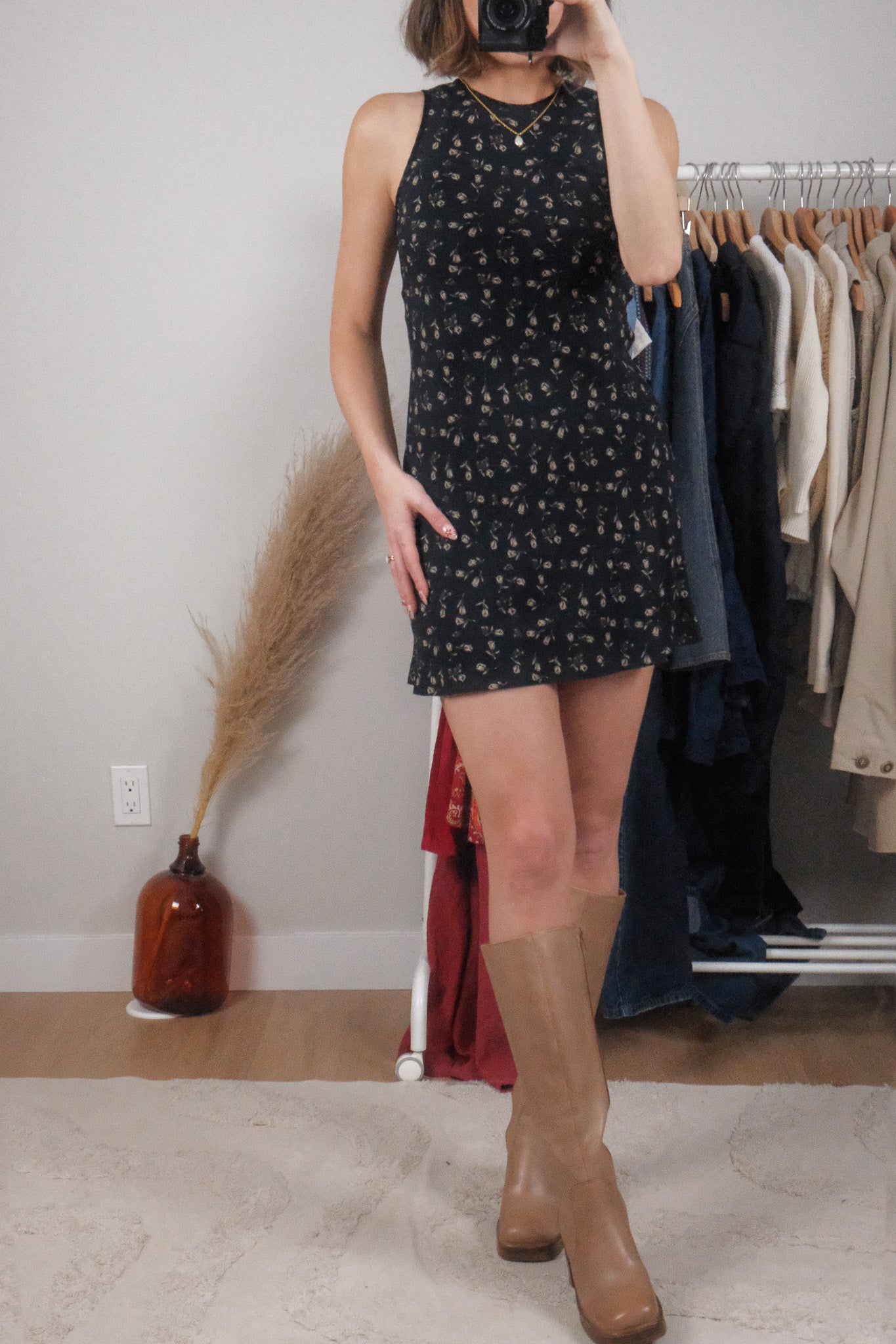 Made in Canada x Vintage x Floral Midi Dress (XS)