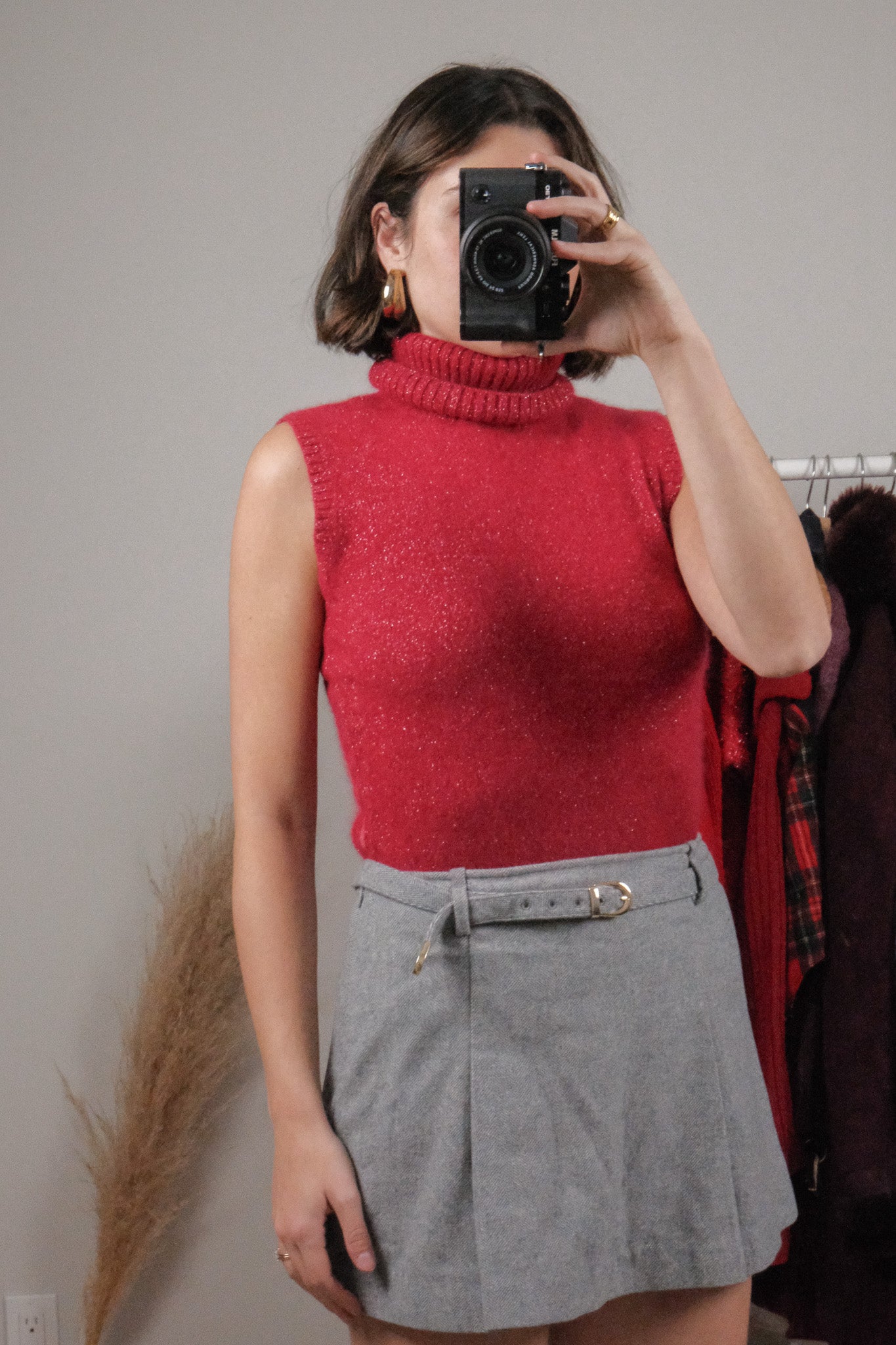 Vintage x Wool/Angora Shimmer Turtleneck (M)