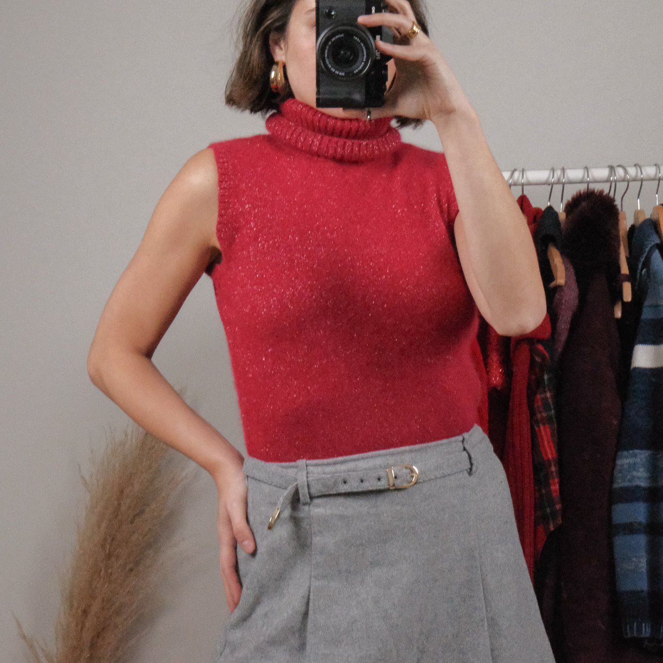 Vintage x Wool/Angora Shimmer Turtleneck (M)