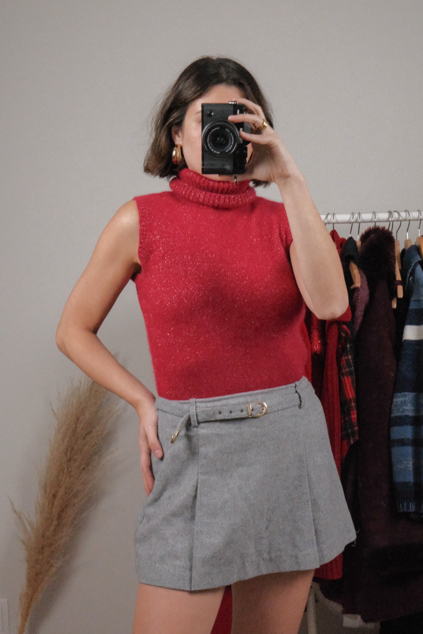 Vintage x Wool/Angora Shimmer Turtleneck (M)