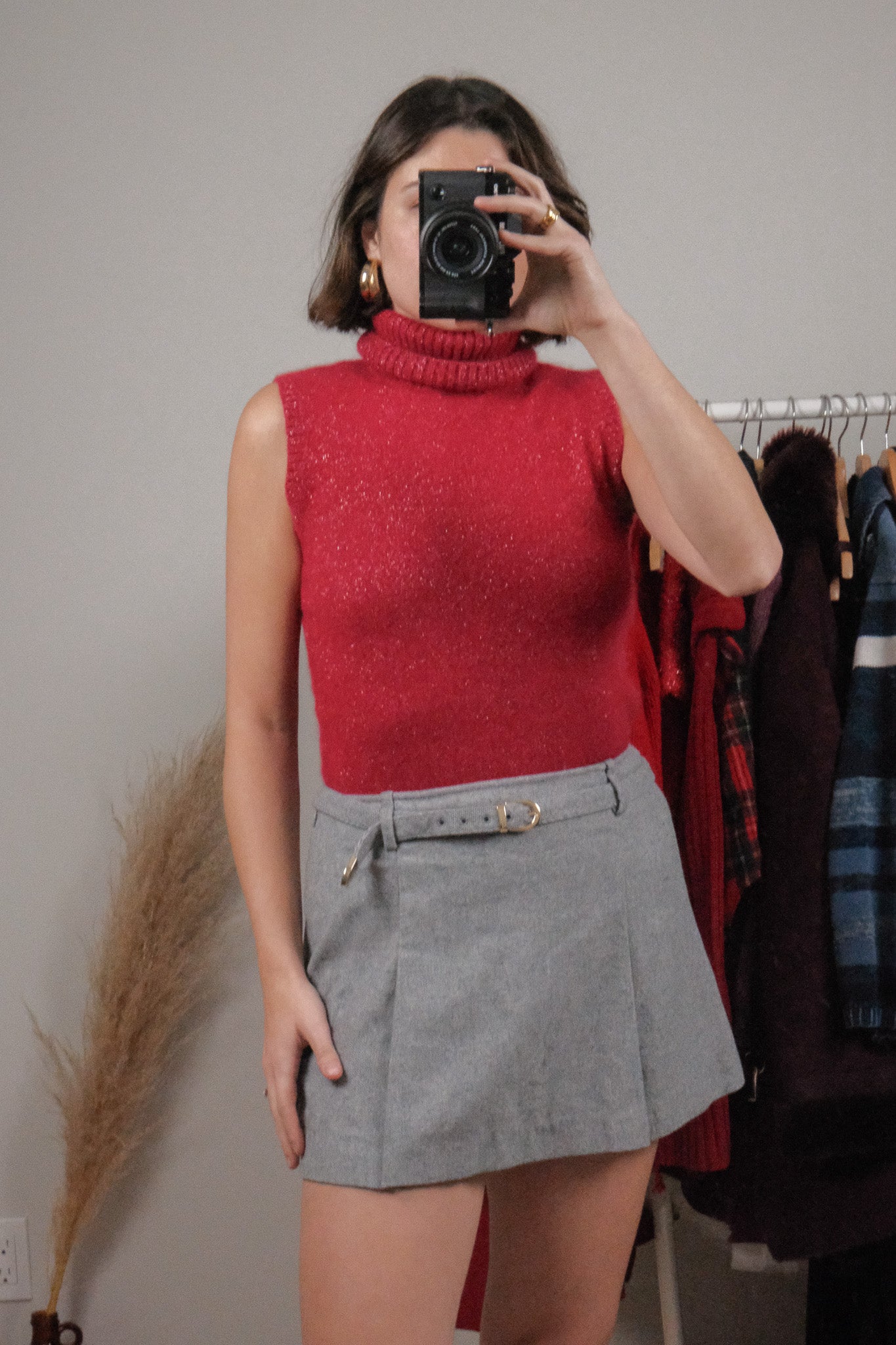 Vintage x Wool/Angora Shimmer Turtleneck (M)