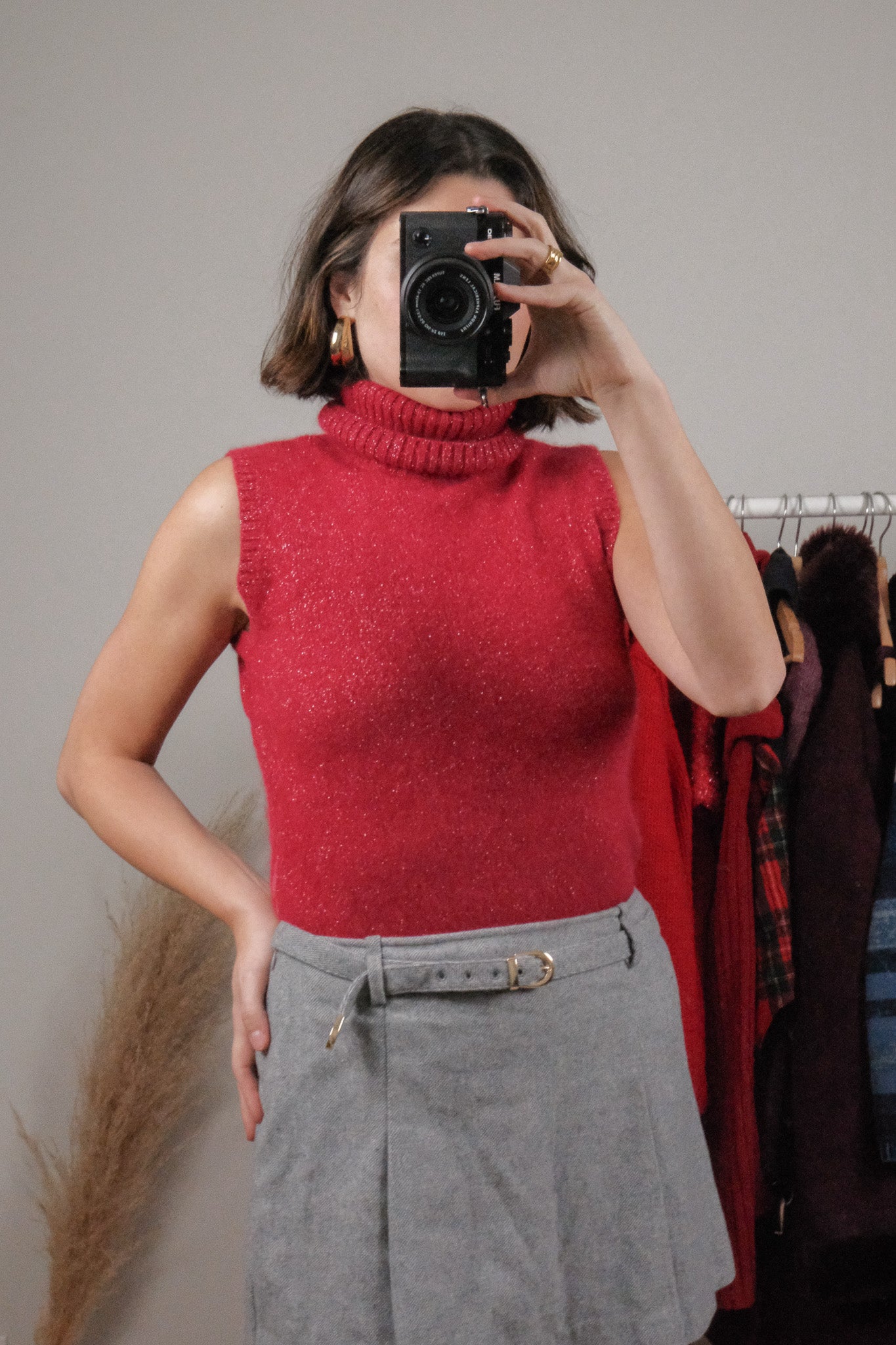 Vintage x Wool/Angora Shimmer Turtleneck (M)