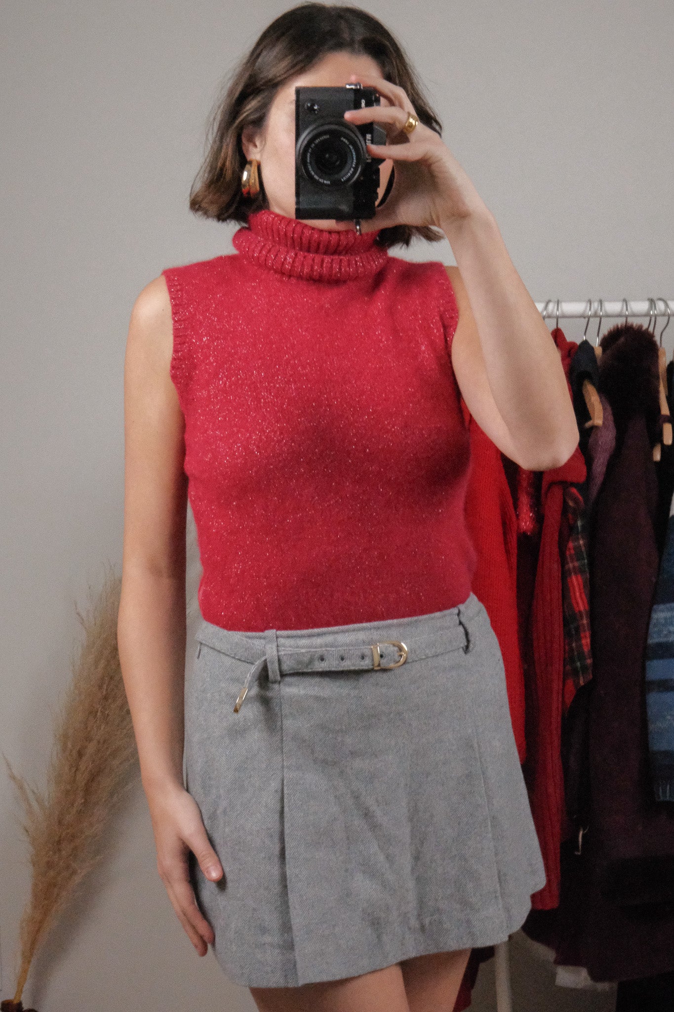 Vintage x Wool/Angora Shimmer Turtleneck (M)
