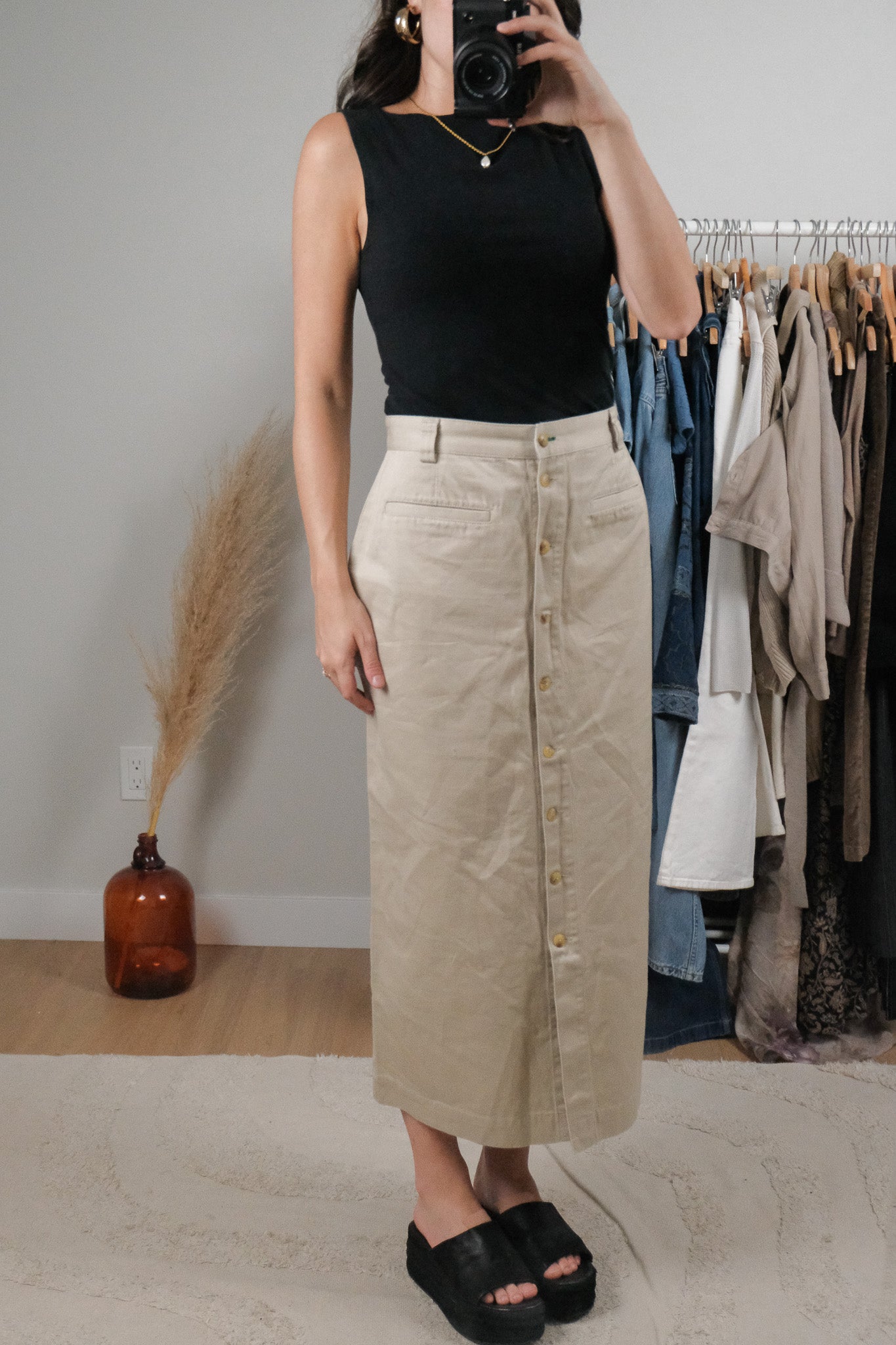 Vintage x Tommy Hilfiger Cotton Button Skirt (12)