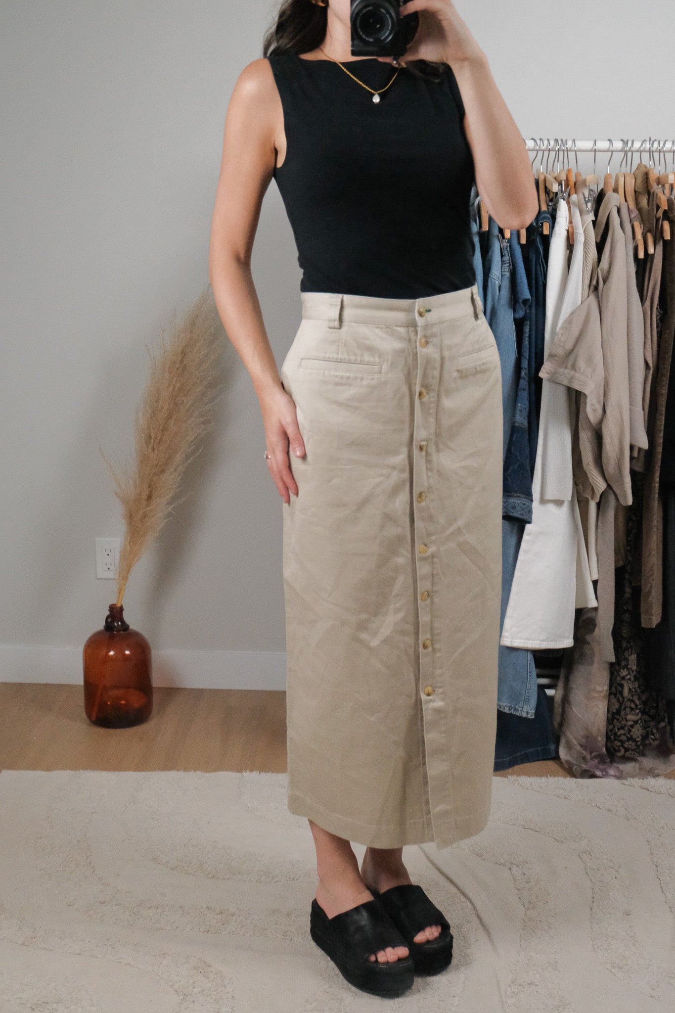 Vintage x Tommy Hilfiger Cotton Button Skirt (12)