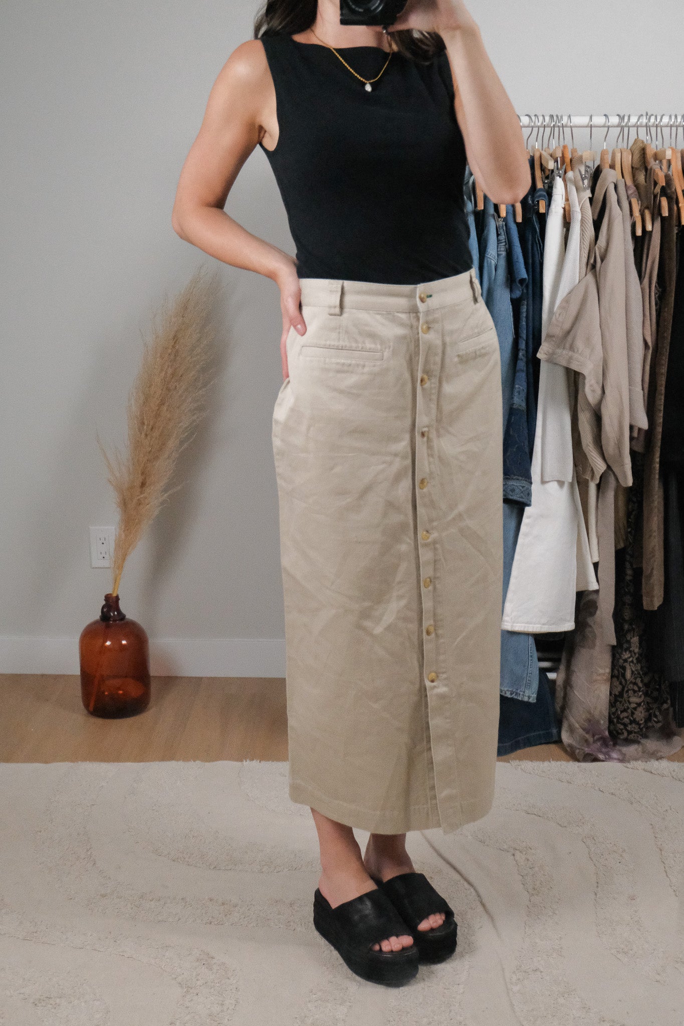 Vintage x Tommy Hilfiger Cotton Button Skirt (12)