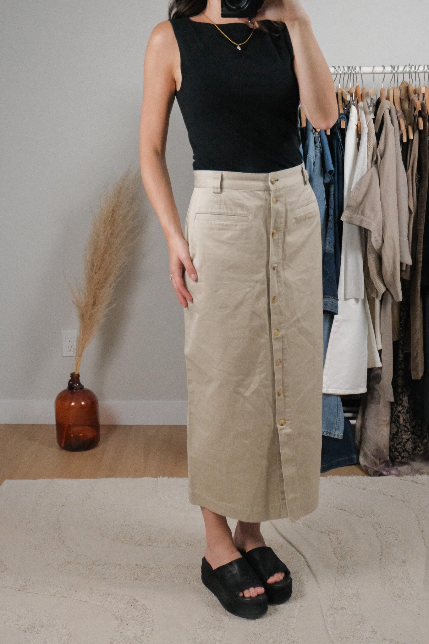 Vintage x Tommy Hilfiger Cotton Button Skirt (12)