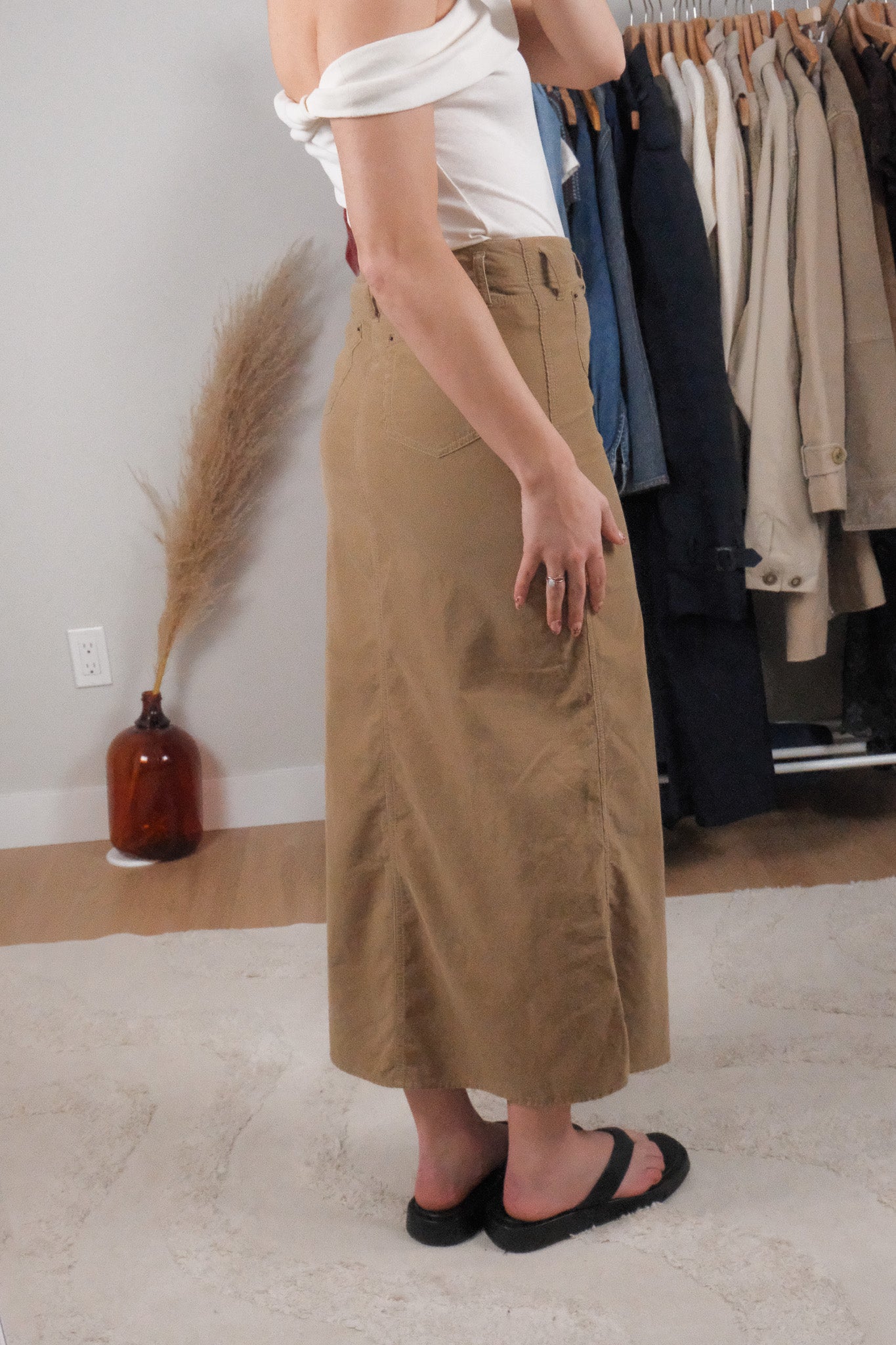 Vintage x Cotton Corduroy Maxi Skirt (XS)