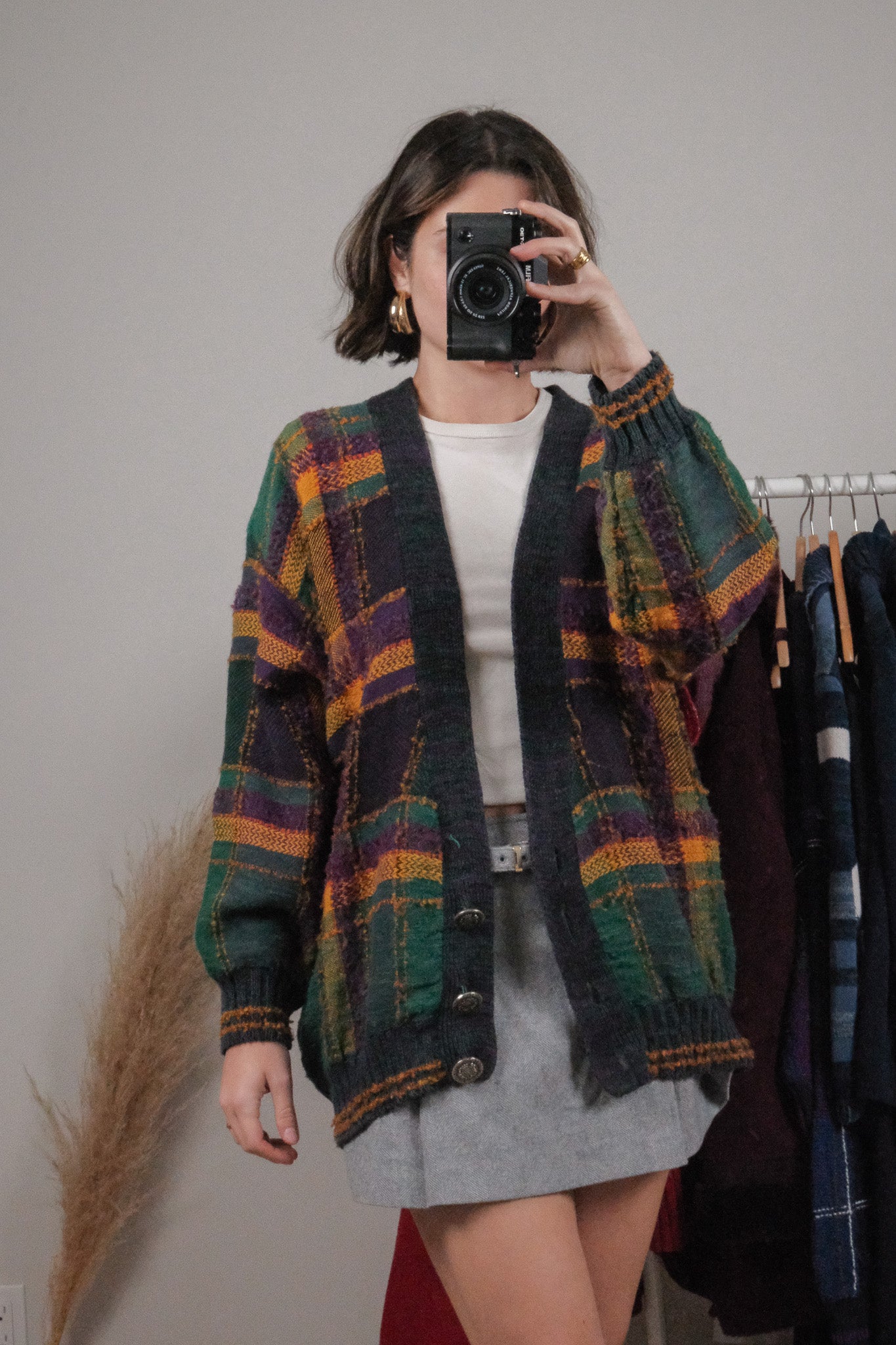 Vintage x Plaid Cardigan (M/L)