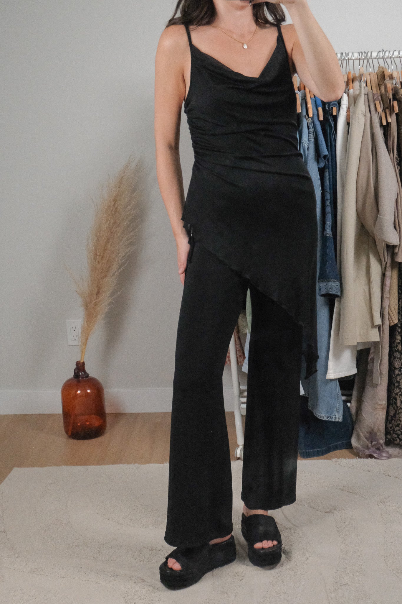 Vintage x Pant/Shirt Jumpsuit (S)