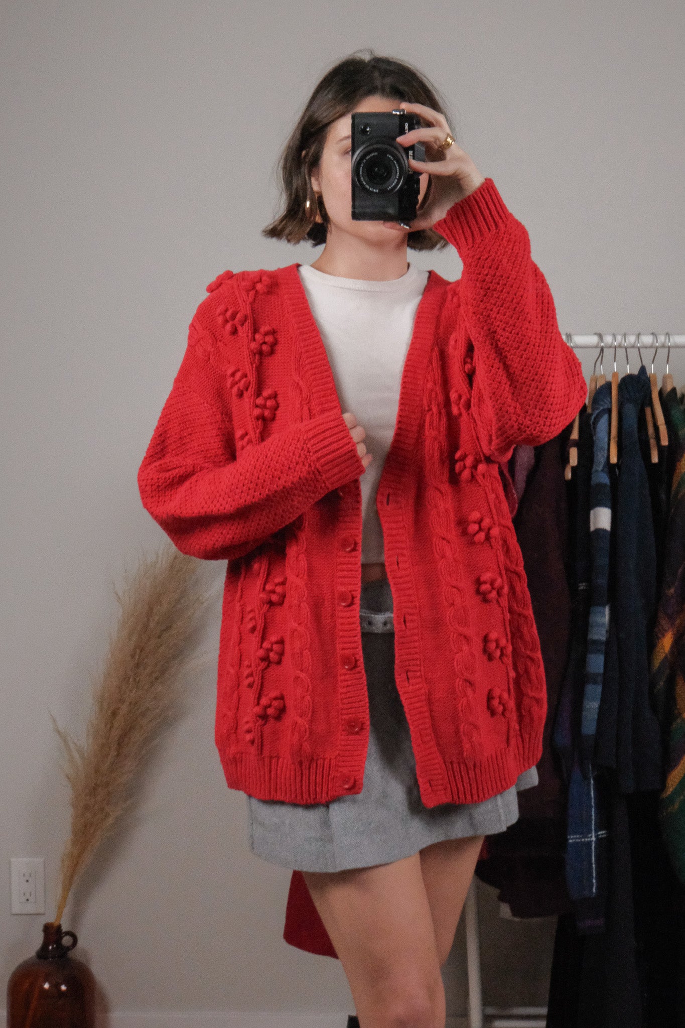 Vintage x Cotton Textured Chunky Cardigan (M/L)