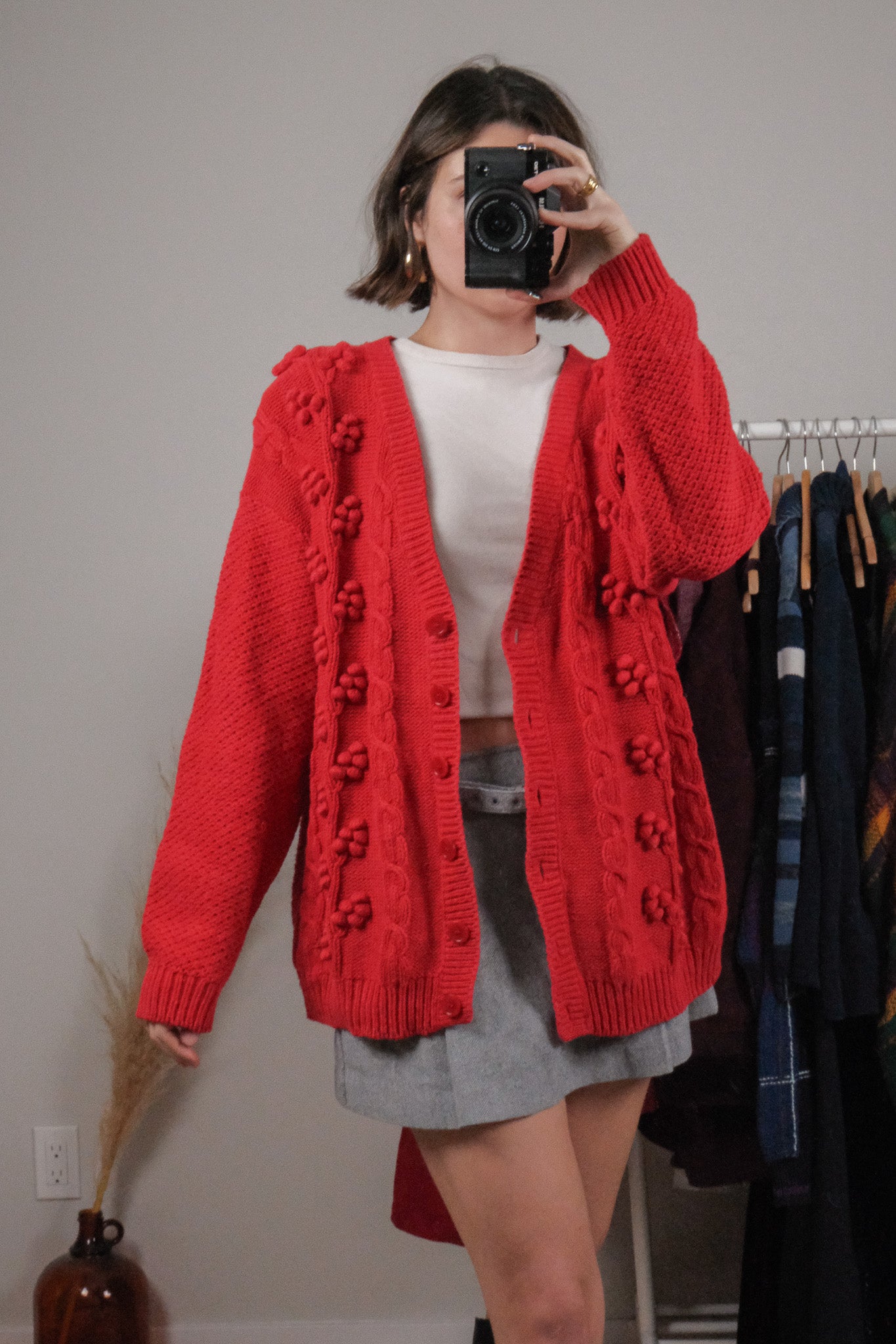 Vintage x Cotton Textured Chunky Cardigan (M/L)