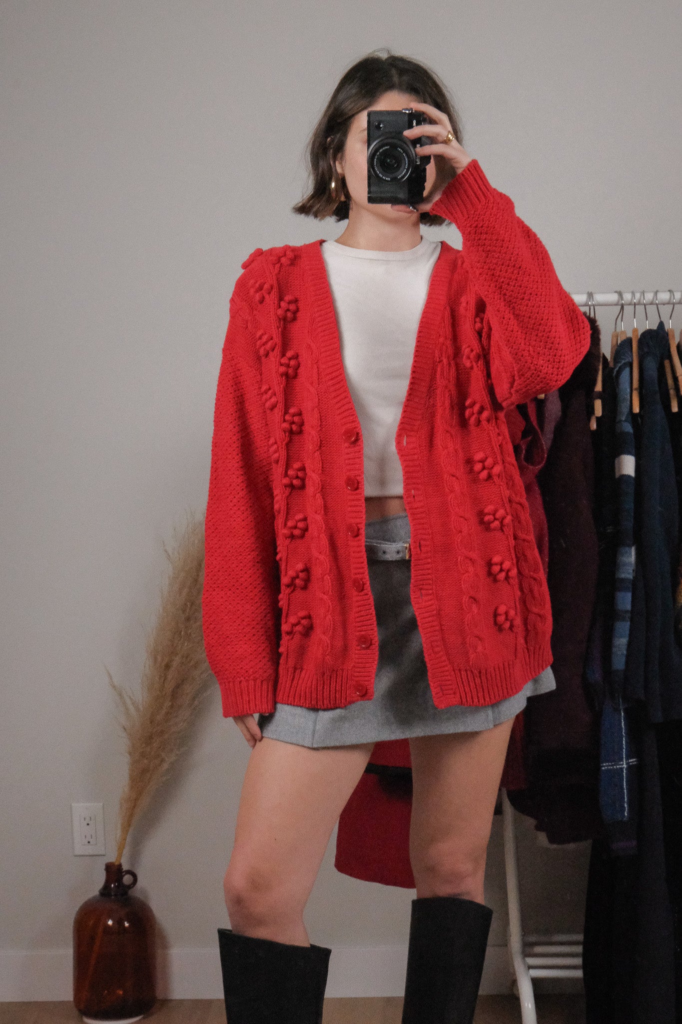 Vintage x Cotton Textured Chunky Cardigan (M/L)