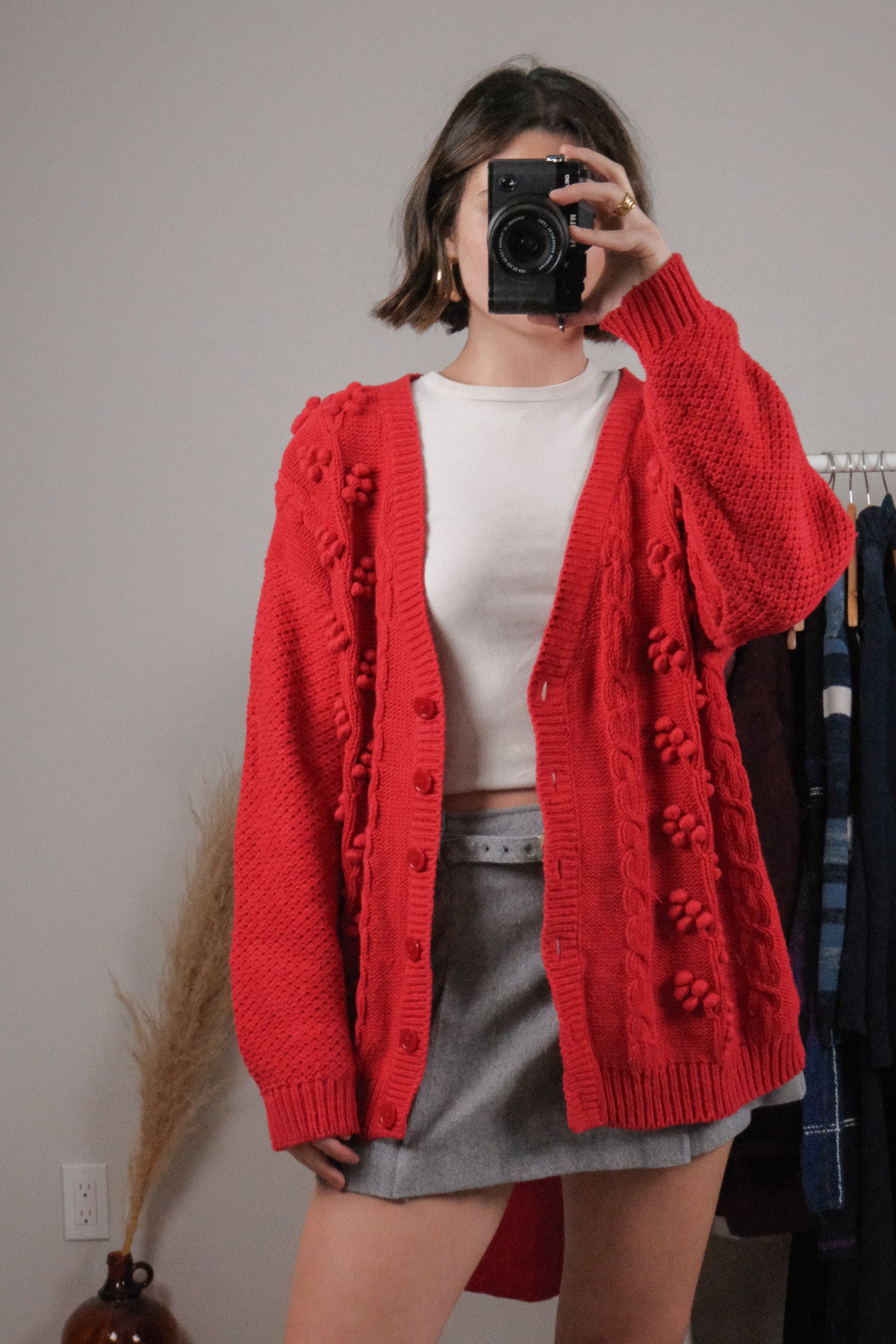 Vintage x Cotton Textured Chunky Cardigan (M/L)