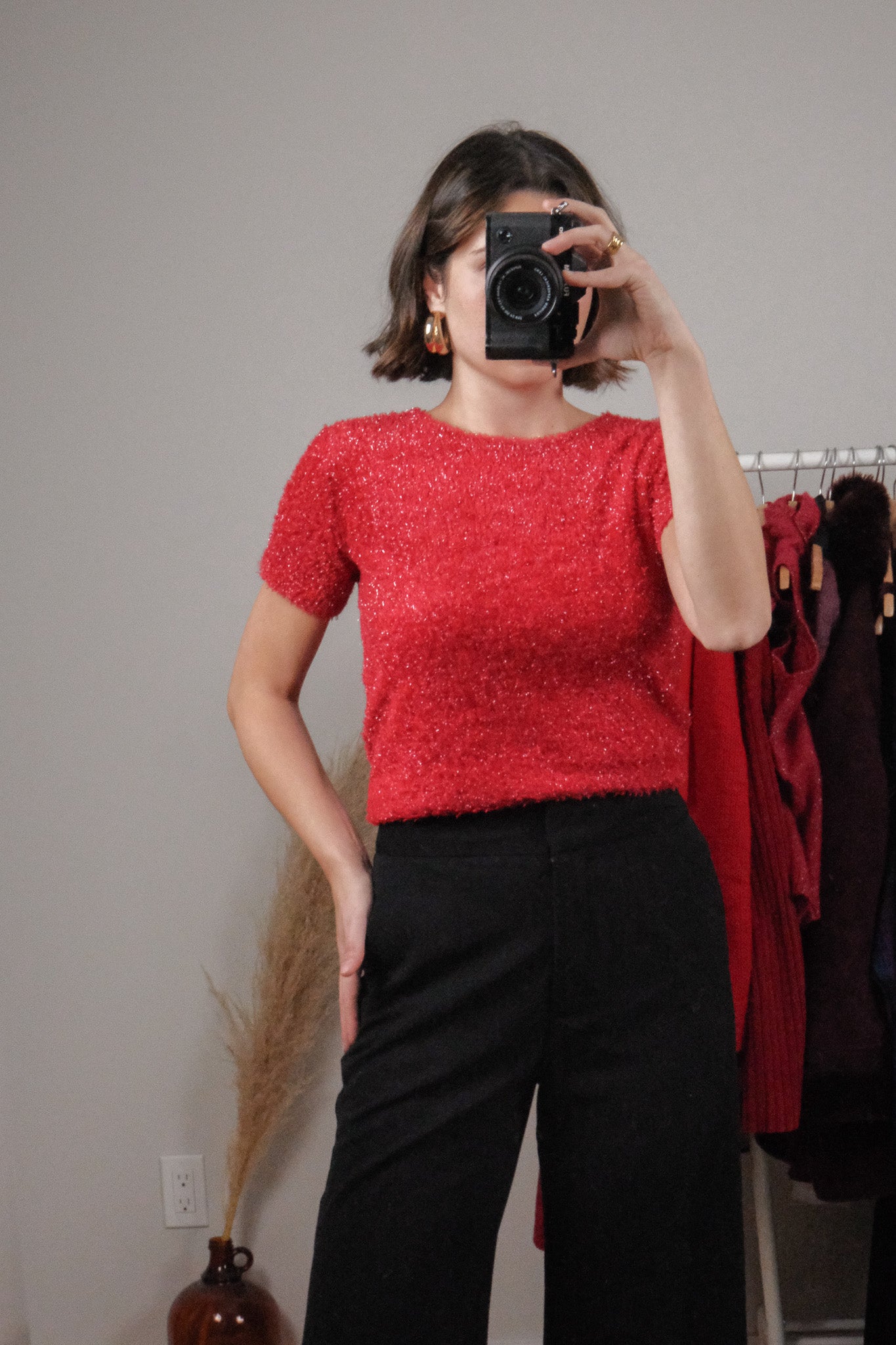 Made in Canada x Vintage x Fluffy Shimmer Top (M/L)