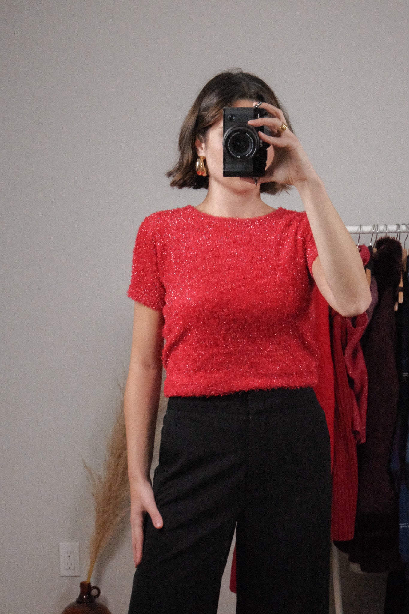 Made in Canada x Vintage x Fluffy Shimmer Top (M/L)