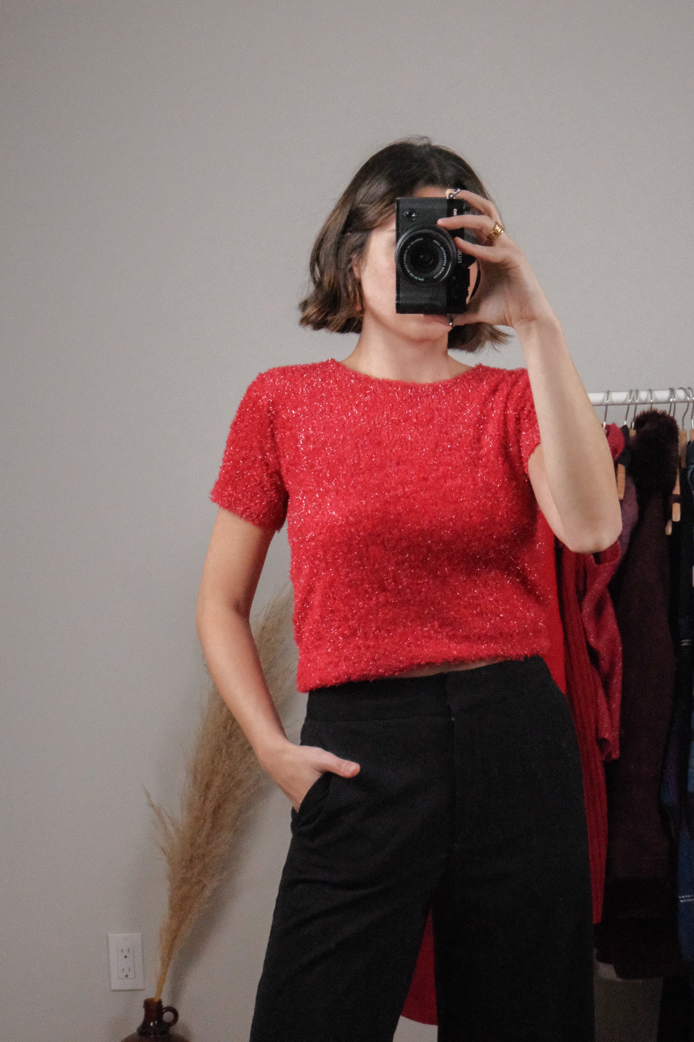 Made in Canada x Vintage x Fluffy Shimmer Top (M/L)