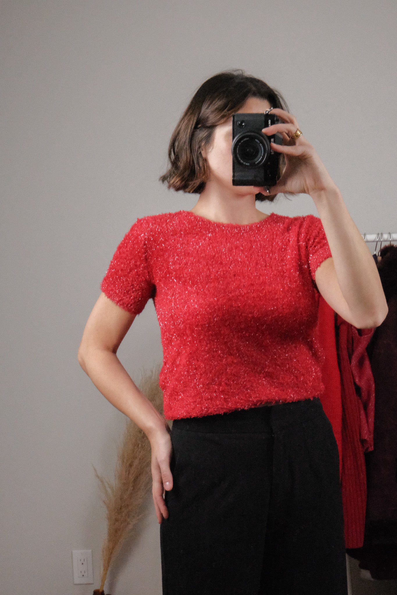 Made in Canada x Vintage x Fluffy Shimmer Top (M/L)