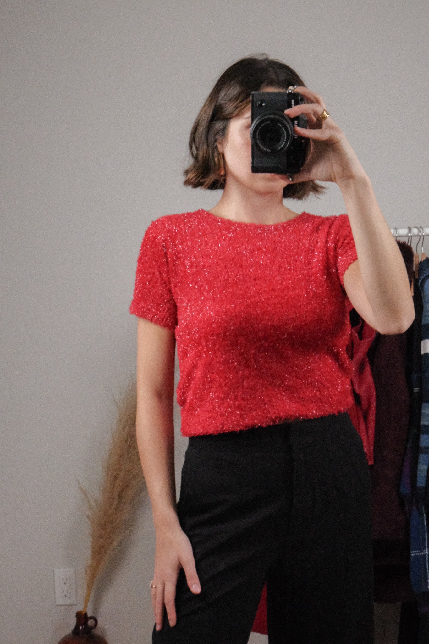 Made in Canada x Vintage x Fluffy Shimmer Top (M/L)