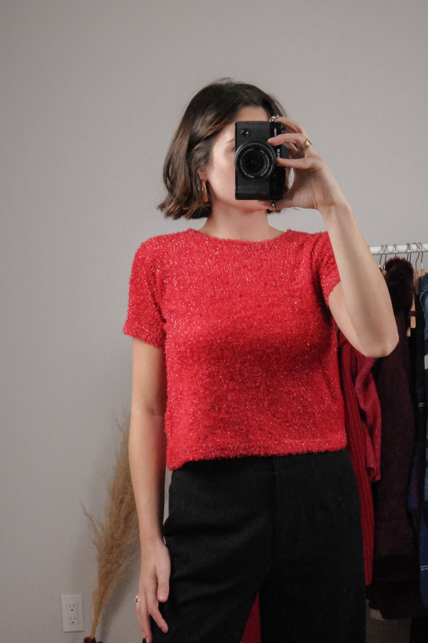 Made in Canada x Vintage x Fluffy Shimmer Top (M/L)