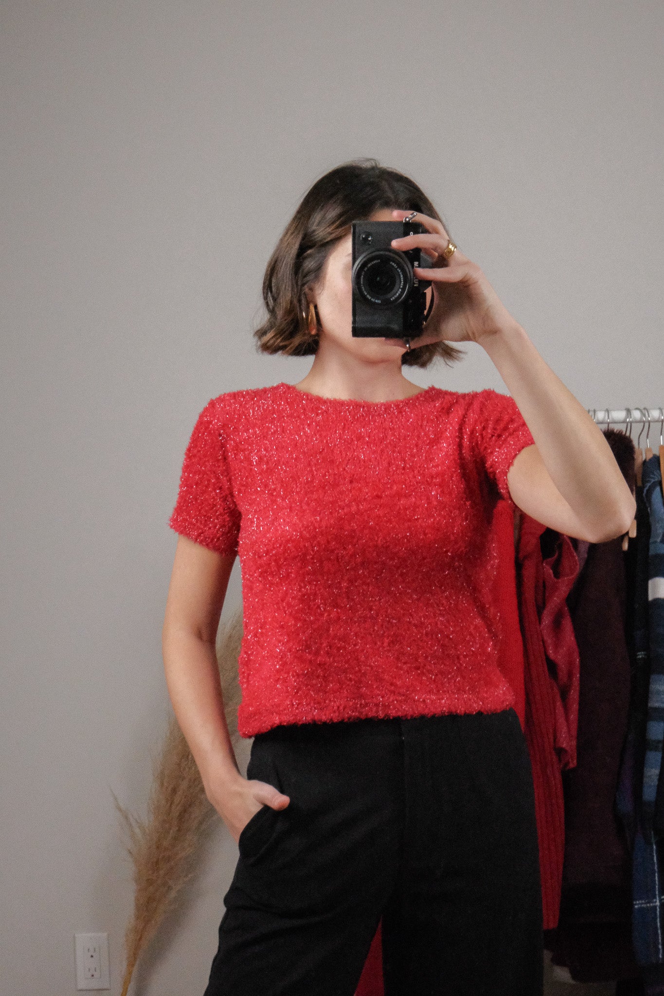 Made in Canada x Vintage x Fluffy Shimmer Top (M/L)