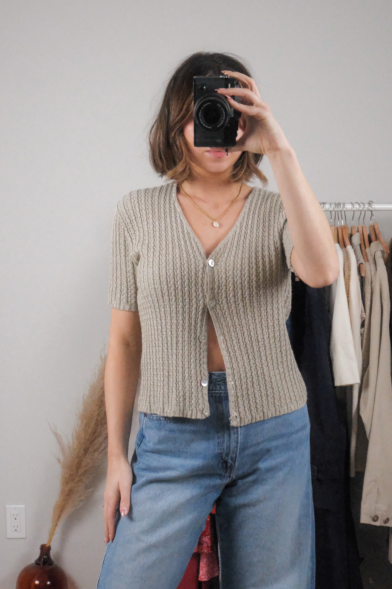 Made in Canada x Vintage x Short-Sleeve Knit (L)