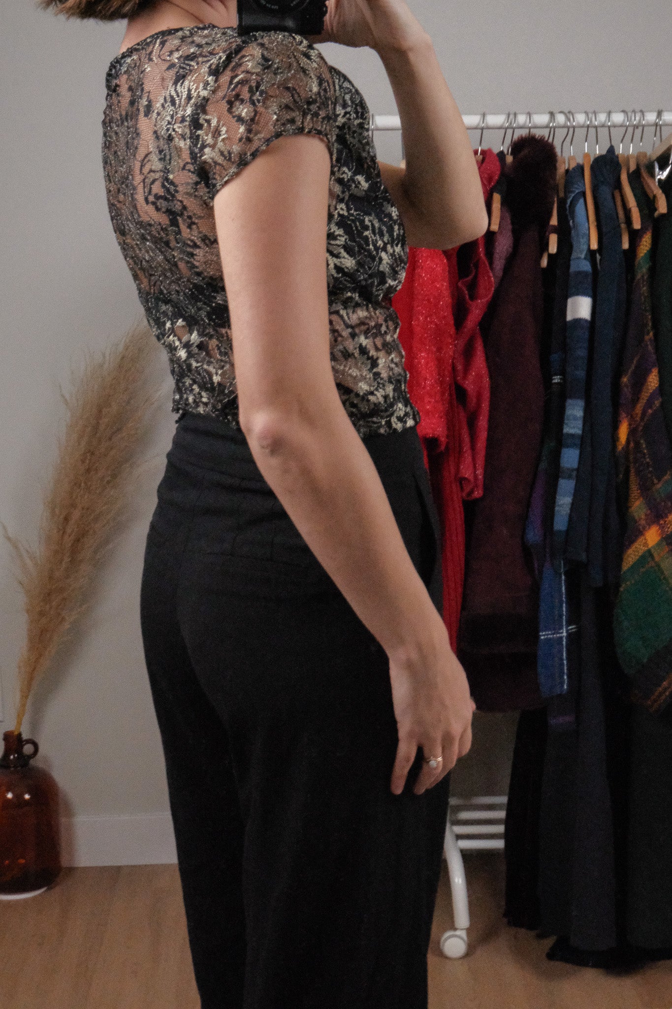 Vintage x Lace Cowl Neck Top (4/6)