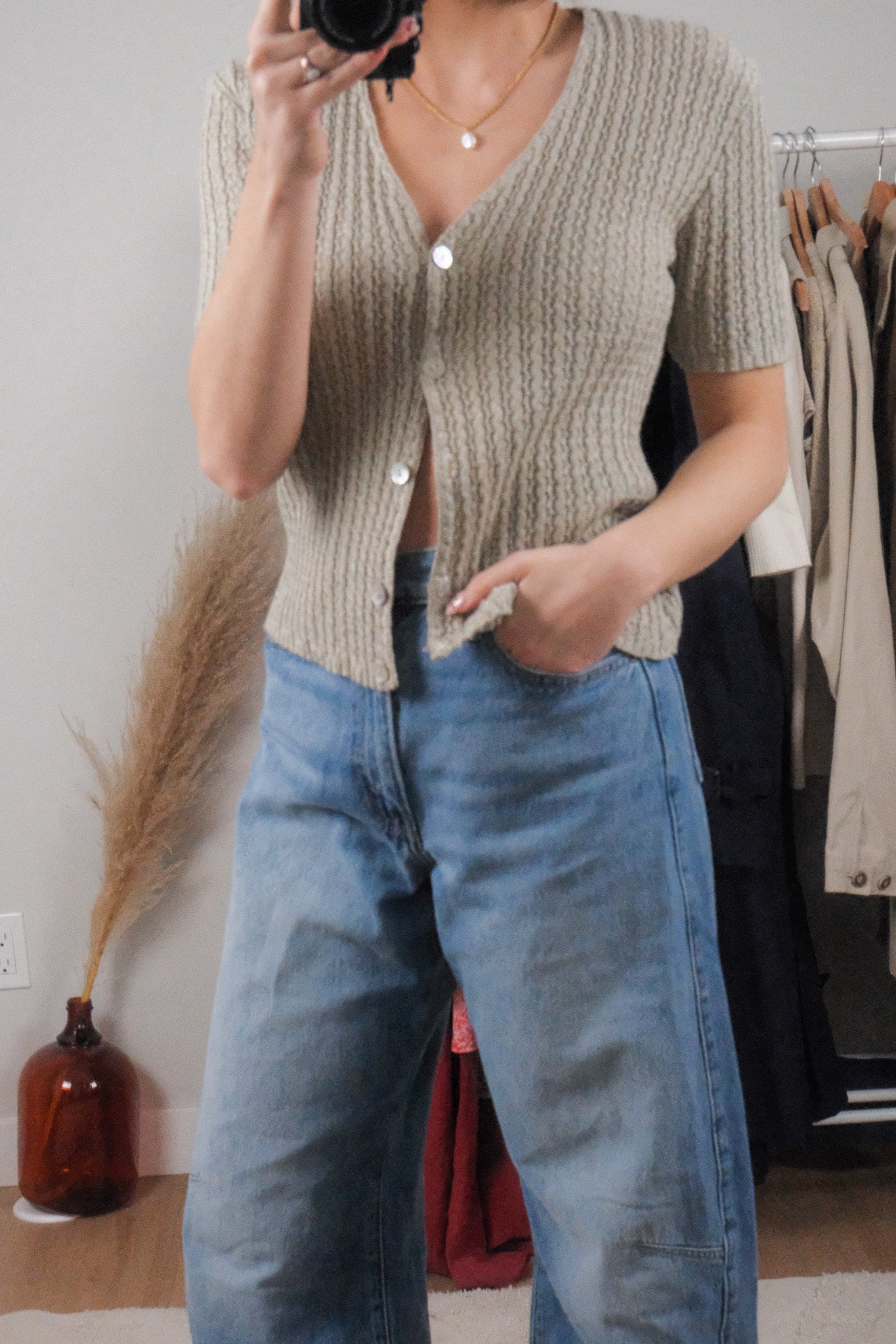 Made in Canada x Vintage x Short-Sleeve Knit (L)