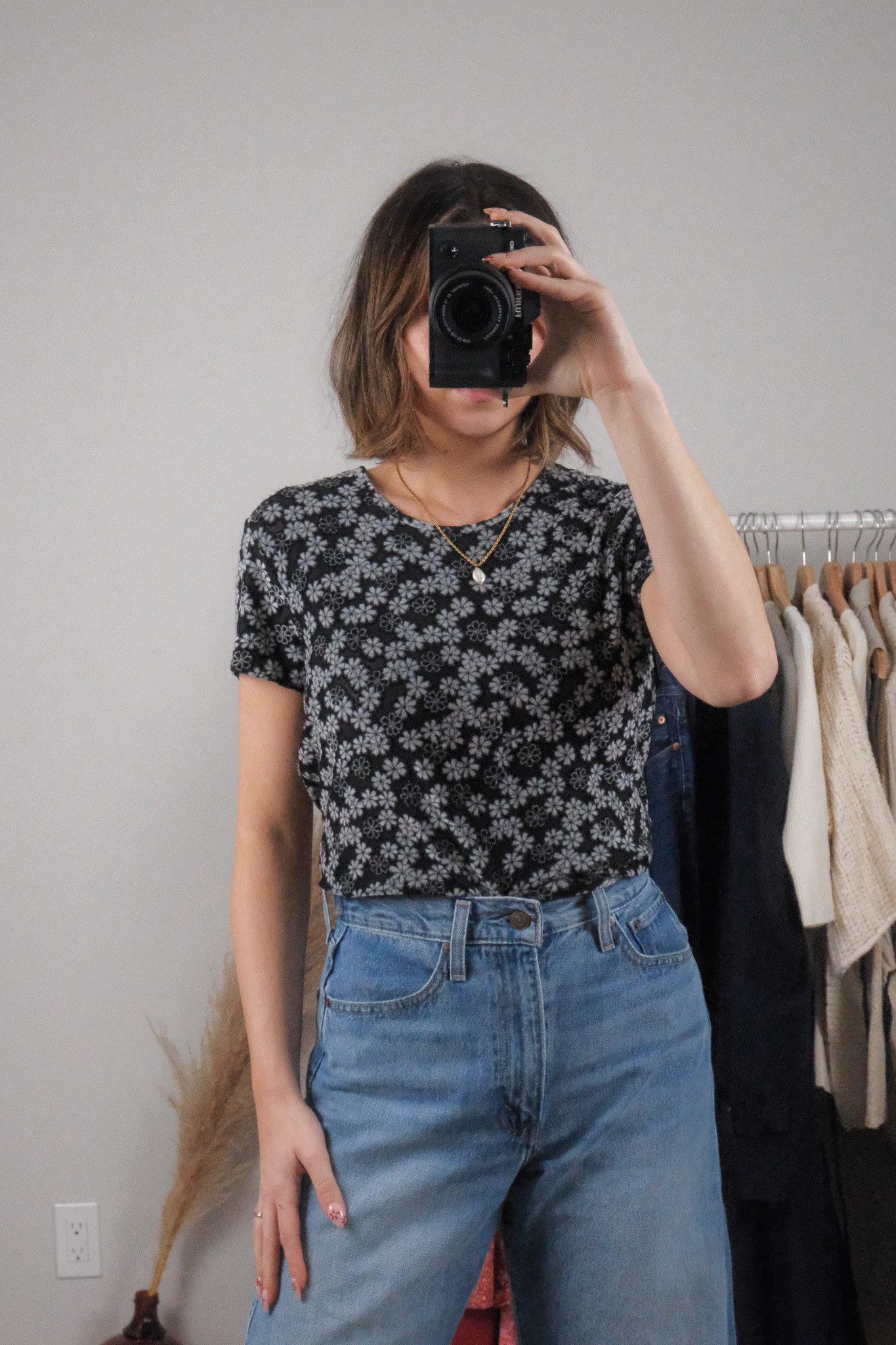 Vintage x Flower Mesh T-Shirt (L)