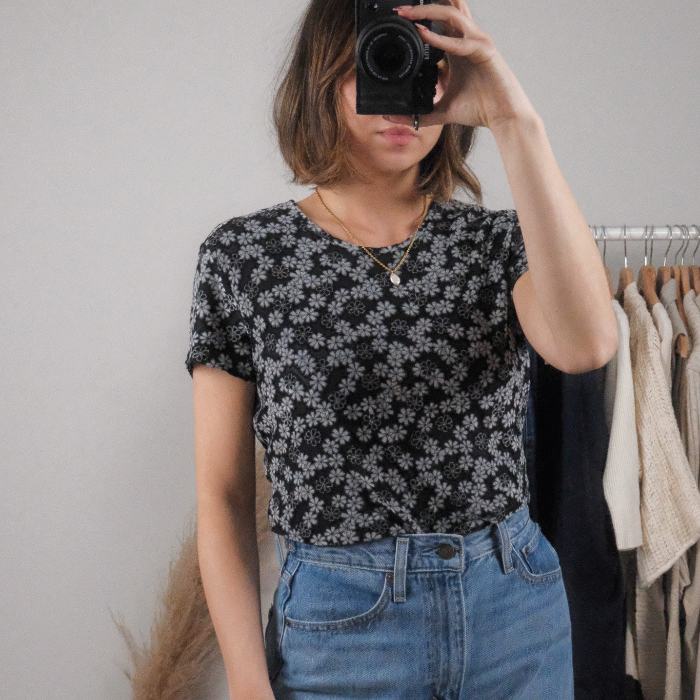 Vintage x Flower Mesh T-Shirt (L)