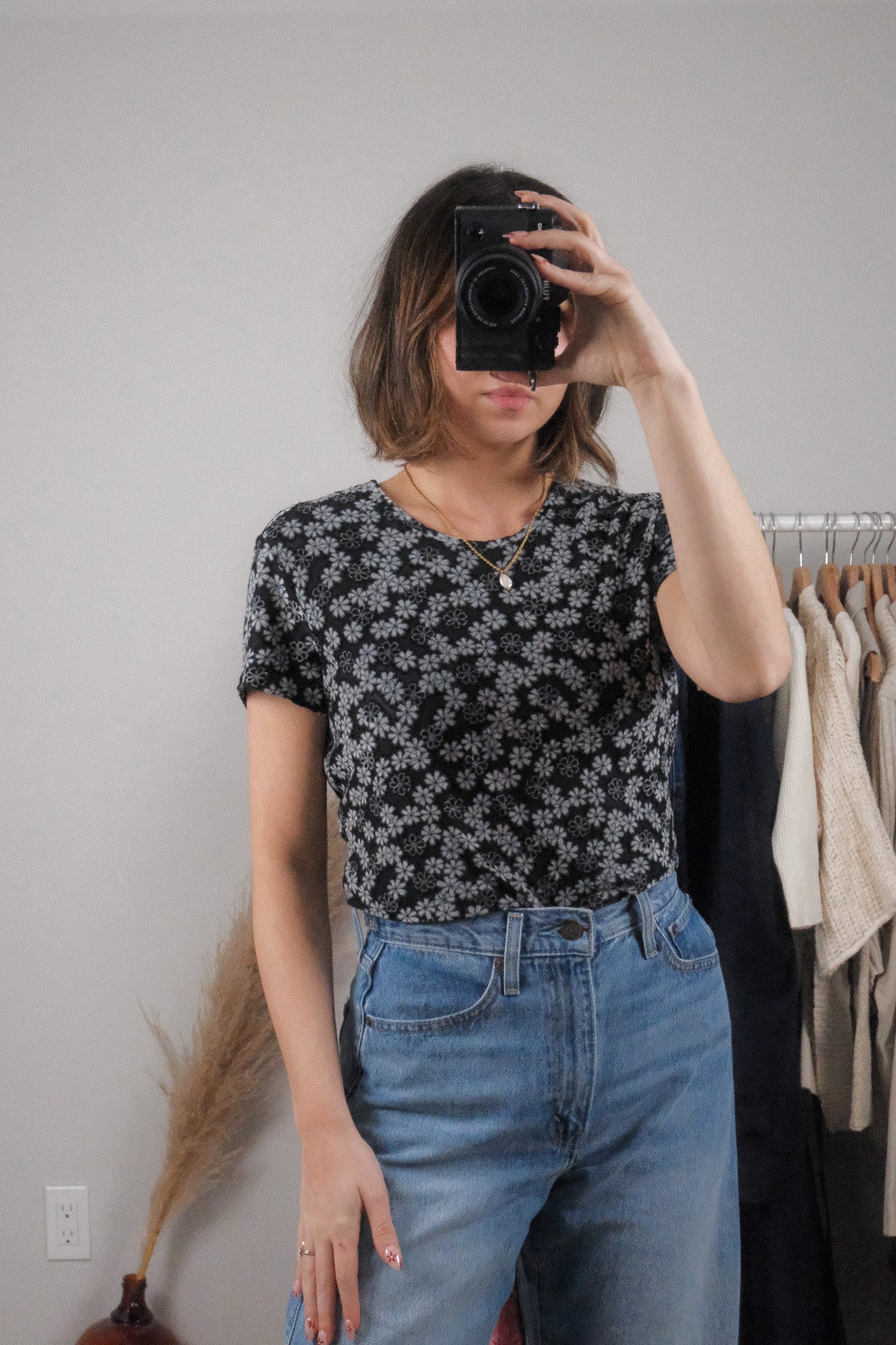 Vintage x Flower Mesh T-Shirt (L)