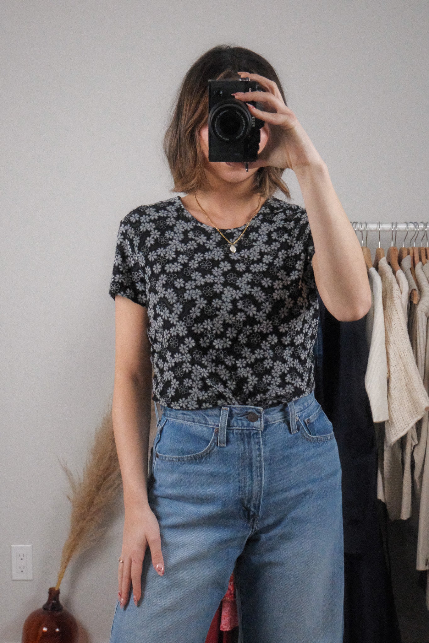 Vintage x Flower Mesh T-Shirt (L)