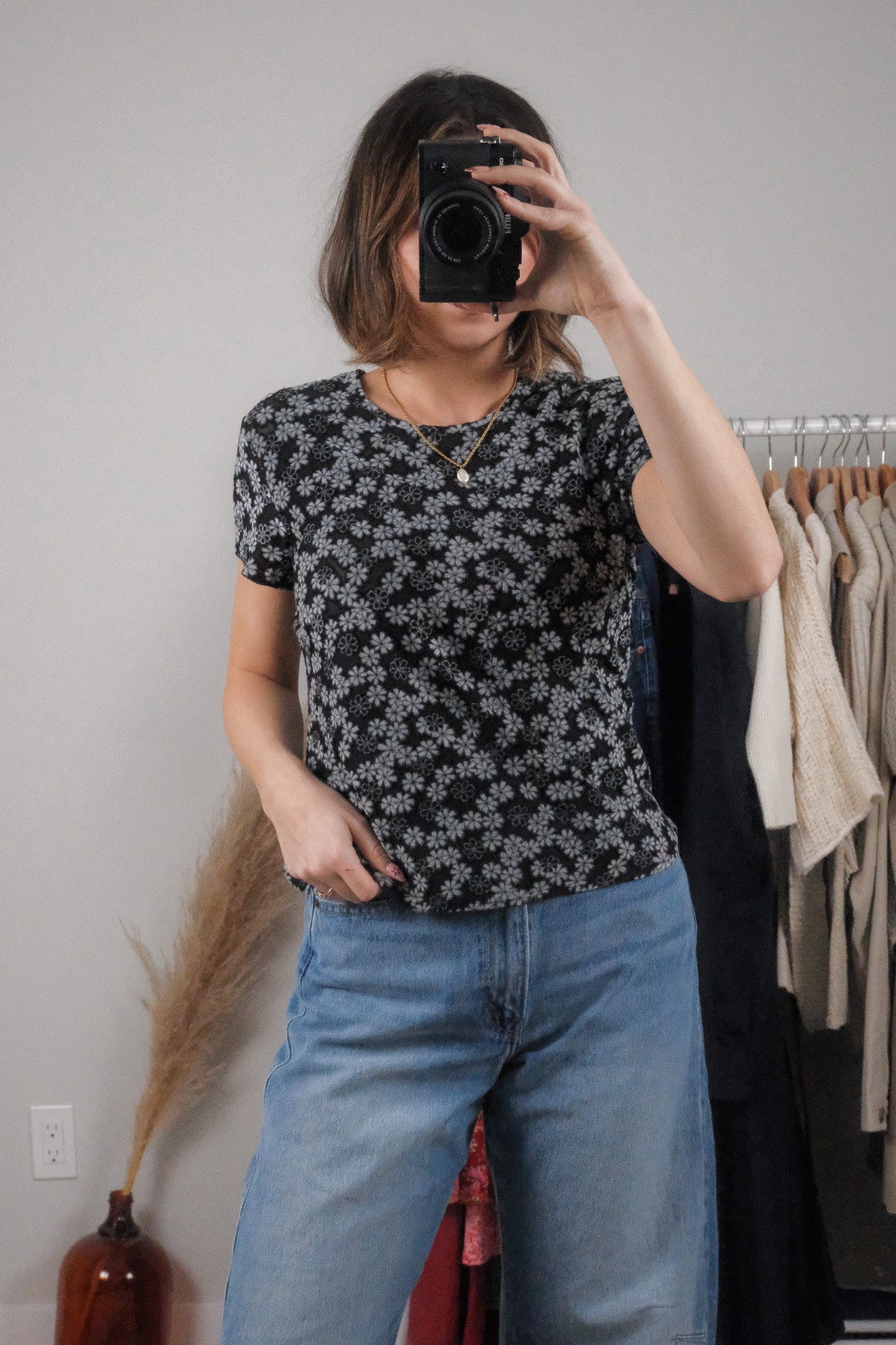 Vintage x Flower Mesh T-Shirt (L)